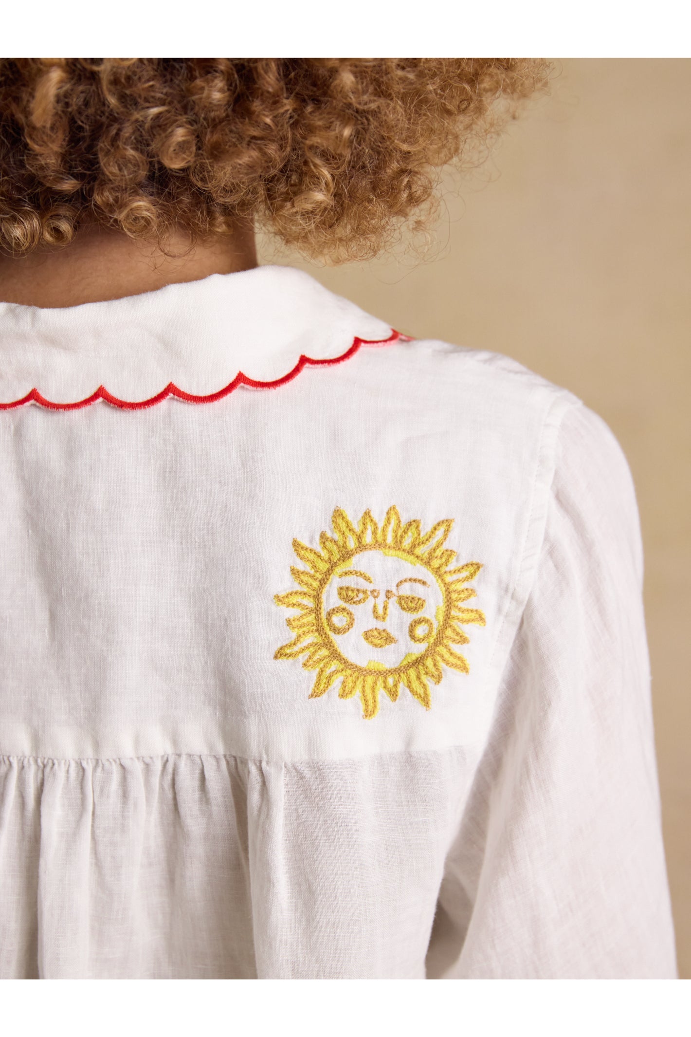 Joules W70414 Orla Embroidered Shirt White