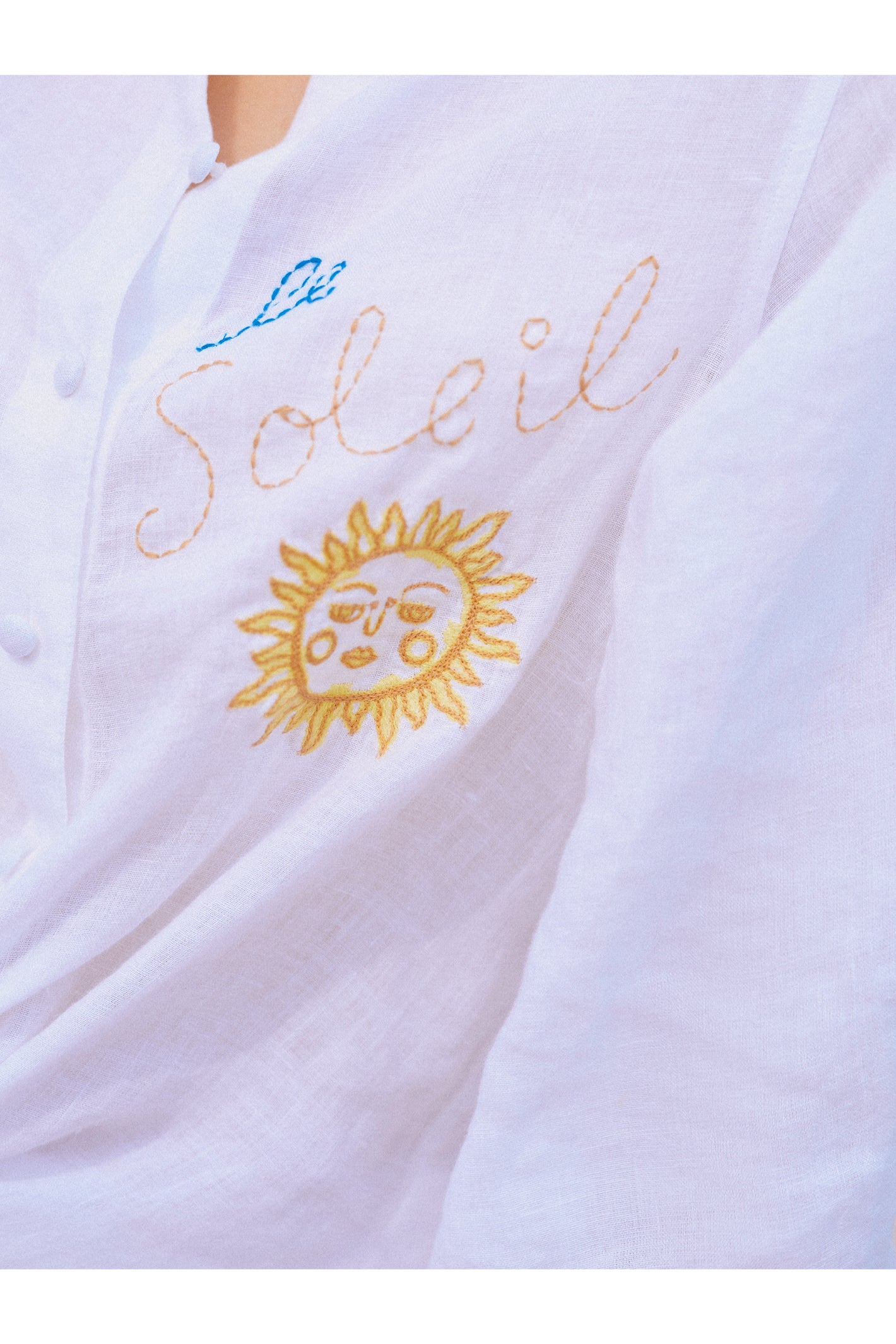 Joules W70414 Orla Embroidered Shirt White