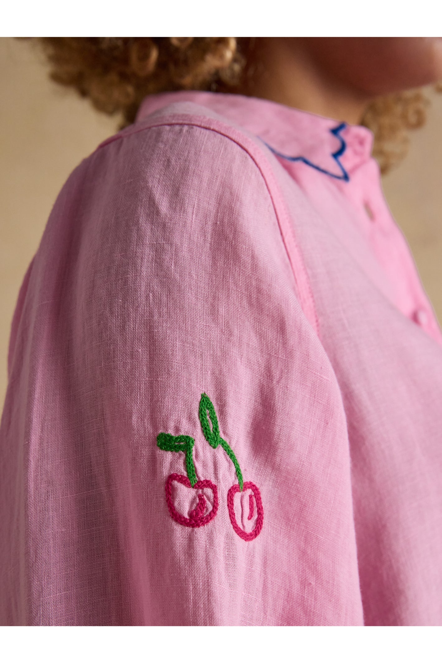 Joules W70415 Orla Embroidered Shirt Pink