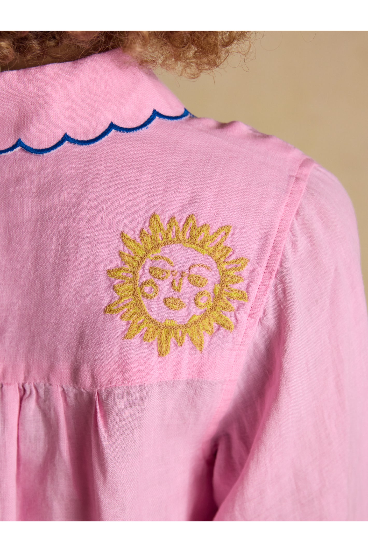 Joules W70415 Orla Embroidered Shirt Pink