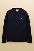 Joules W78283 Classic Cable Cotton Crew Neck Jumper | Dotique