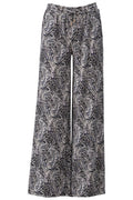 K - Design Trousers Grey Paisley Print Drawstring Waist Z223 (P851) - Dotique - K - Design