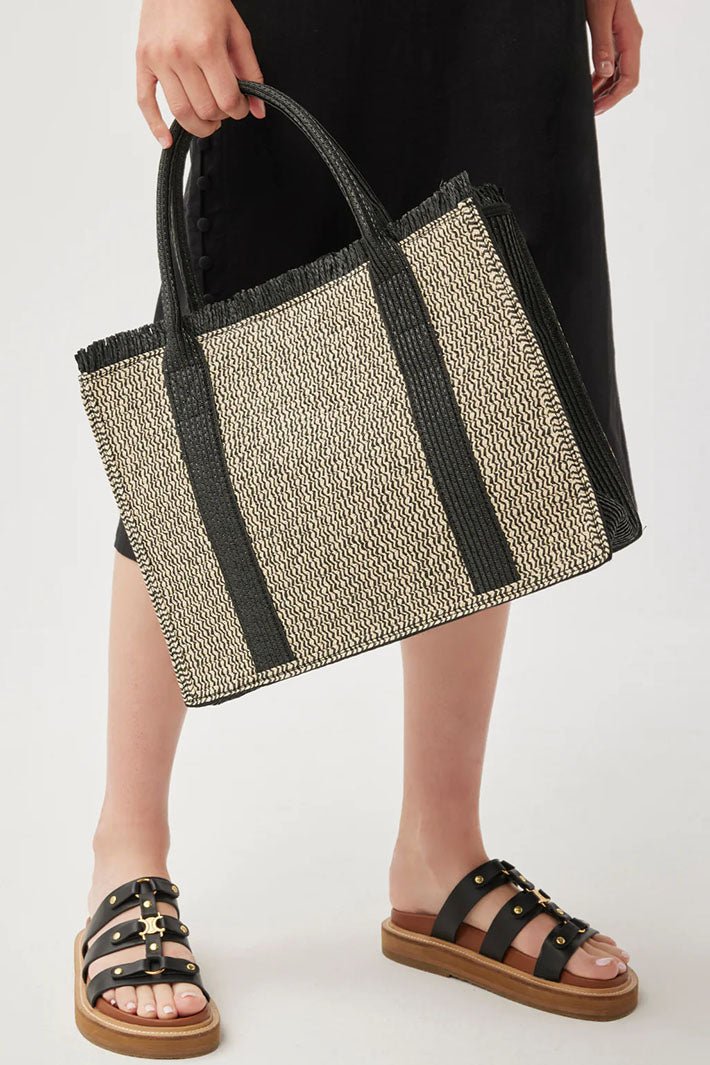 Leo & Ugo Amandine KEB240 Beige Woven Bag - Dotique