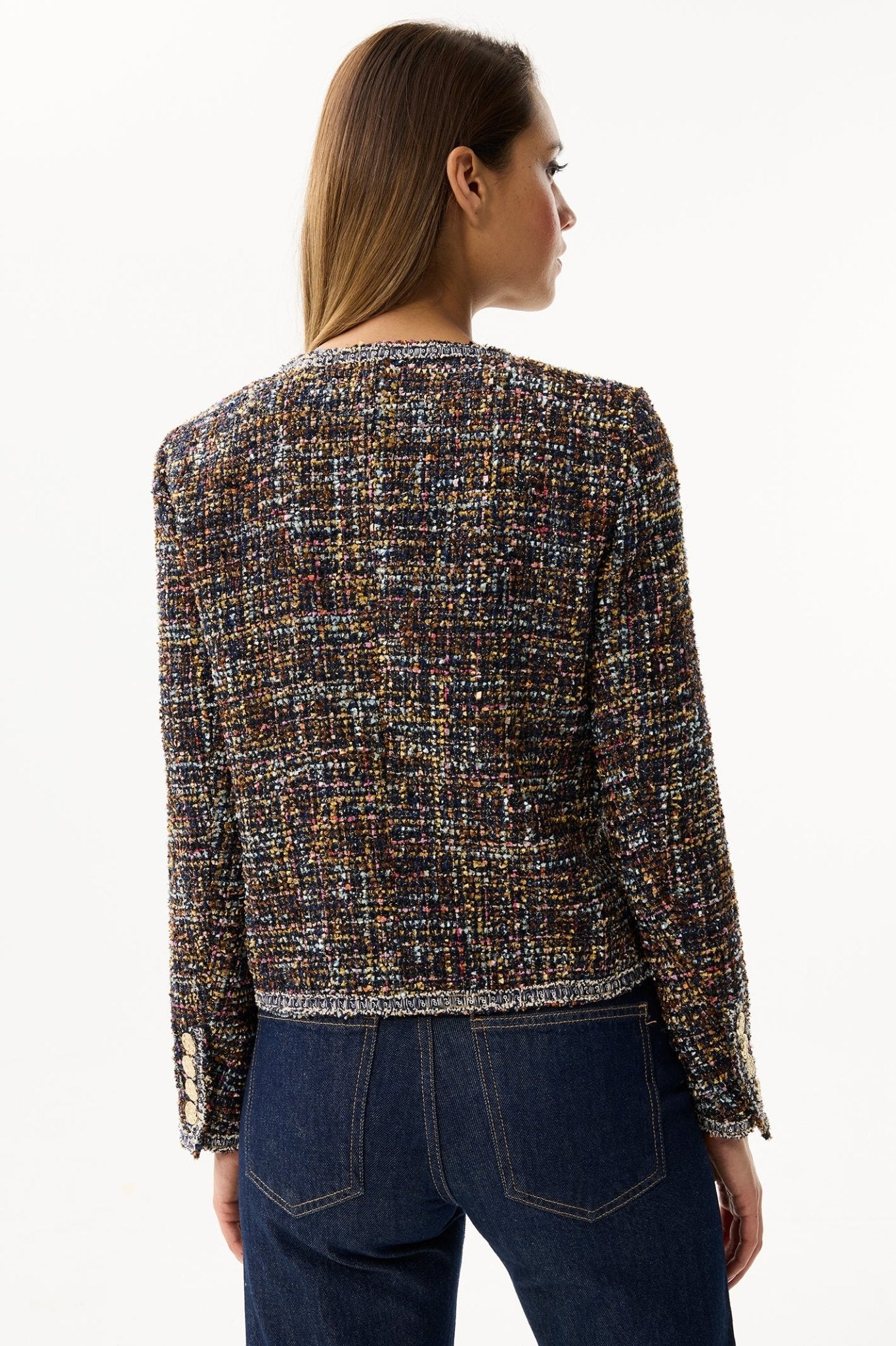 Leo & Ugo KH901 Multicolour Boucle Jacket - Dotique - Leo & Ugo