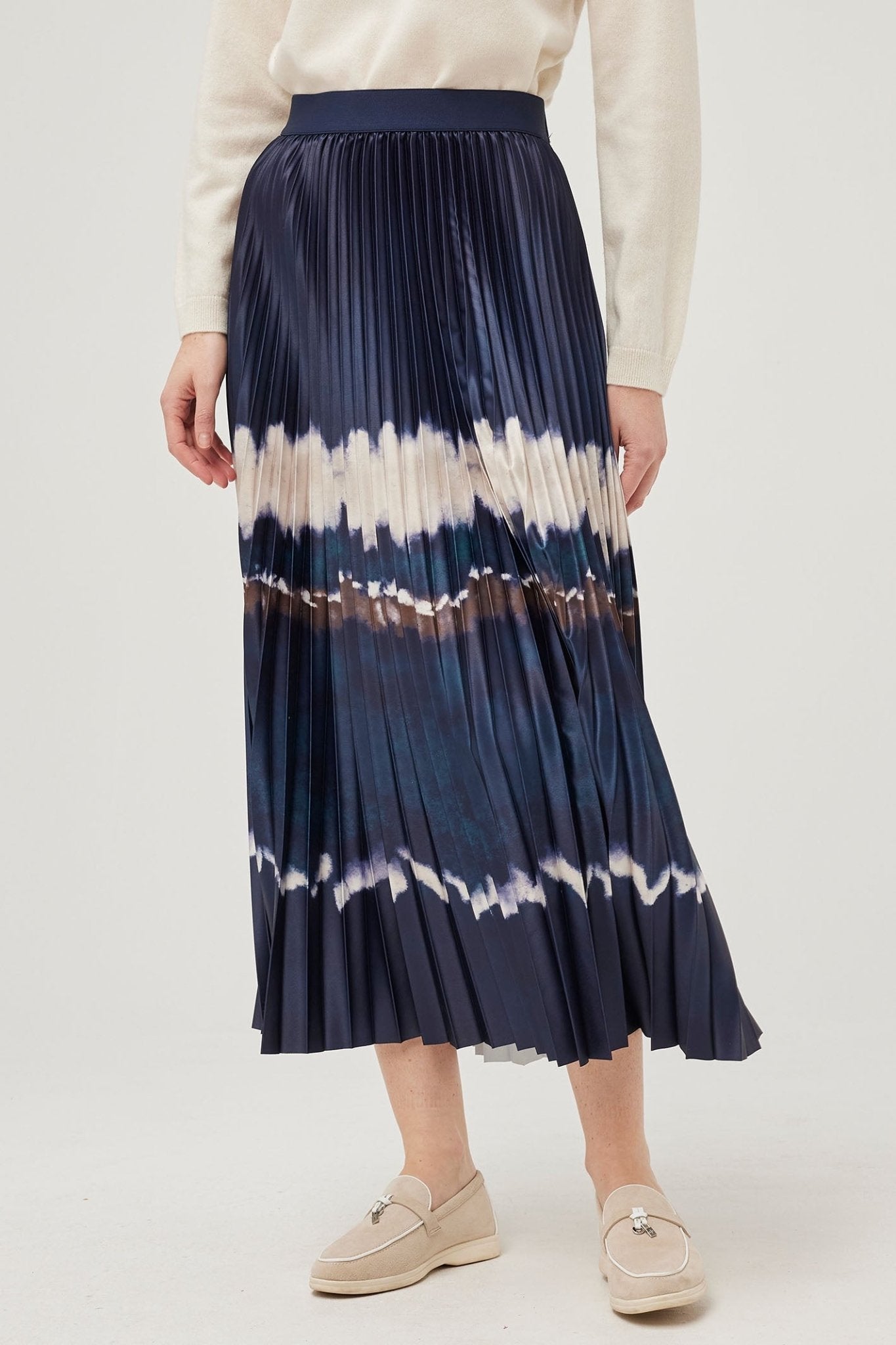 Leo & Ugo Skirt Pleated Tie Dye Navy KHJ126 - Dotique - Leo & Ugo