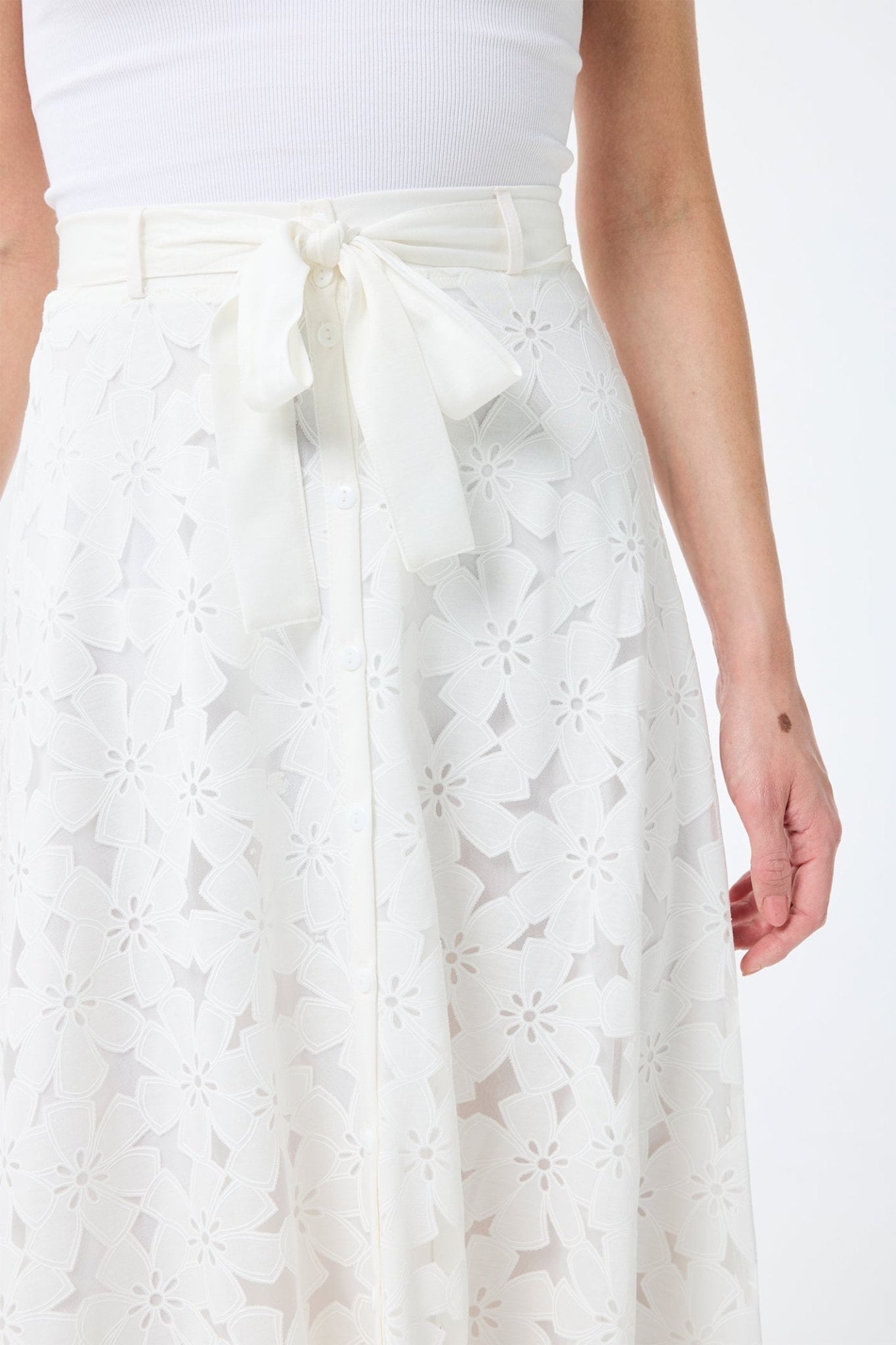Leo & Ugo TEWJ374 White Skirt - Dotique