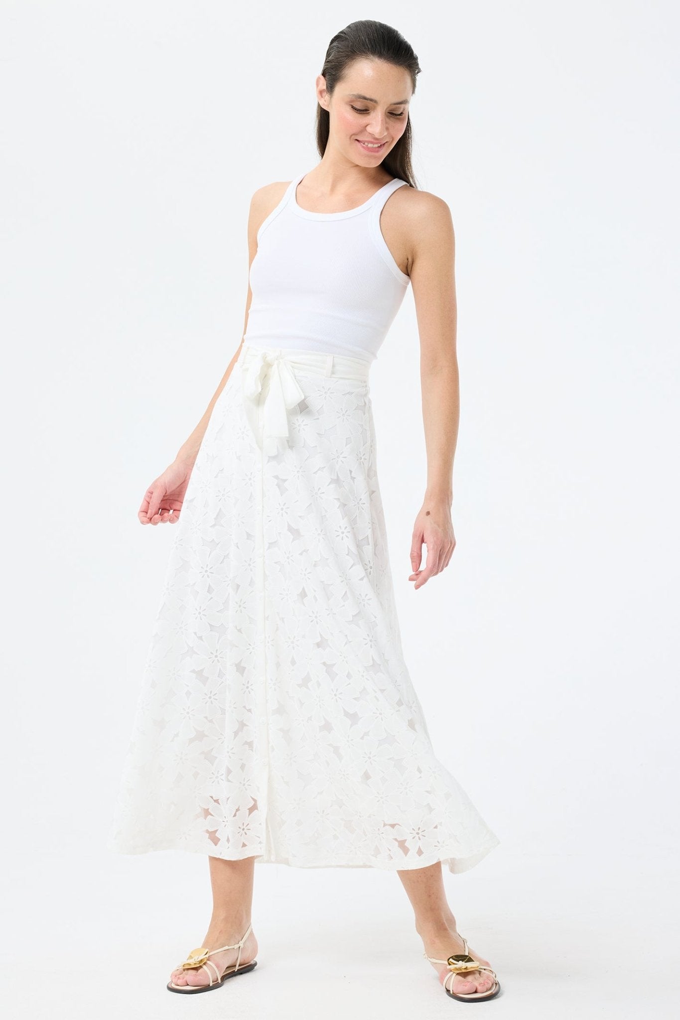 Leo & Ugo TEWJ374 White Skirt - Dotique