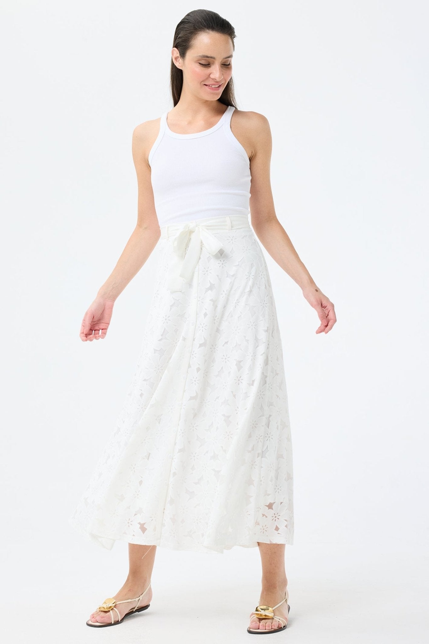 Leo & Ugo TEWJ374 White Skirt - Dotique