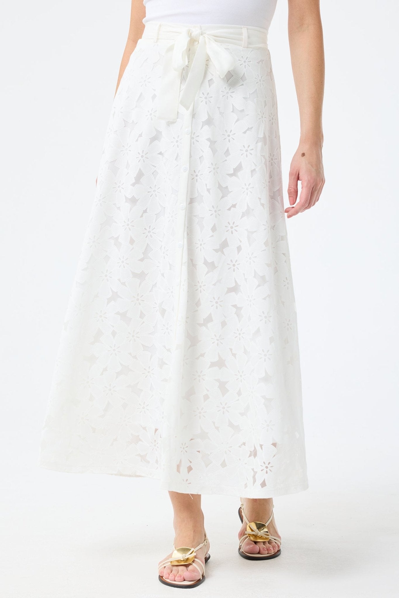 Leo & Ugo TEWJ374 White Skirt - Dotique