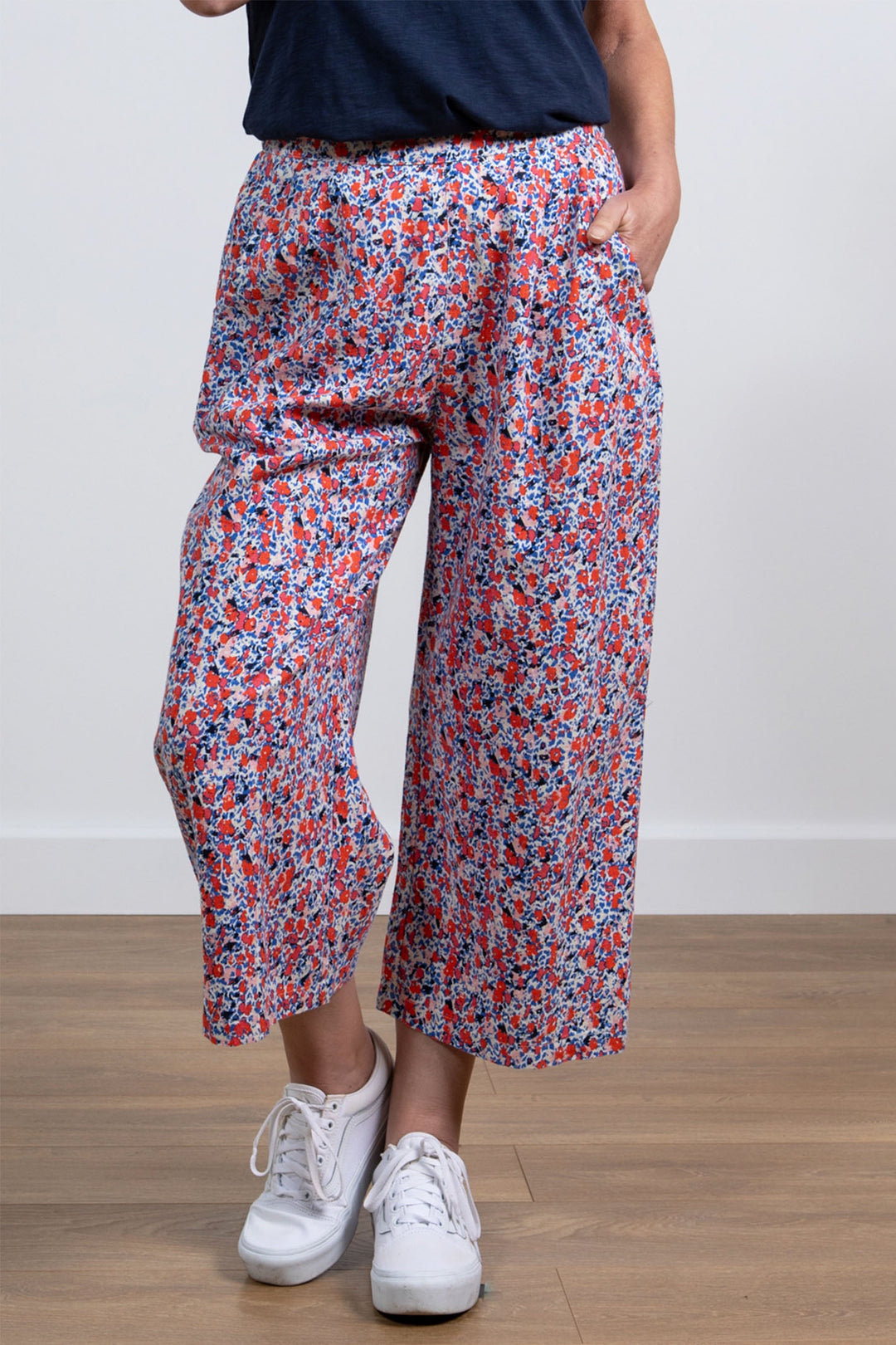 Lily & Me LM24129S Drift Red Sunset Delilah Print Wide Leg Trousers - Dotique