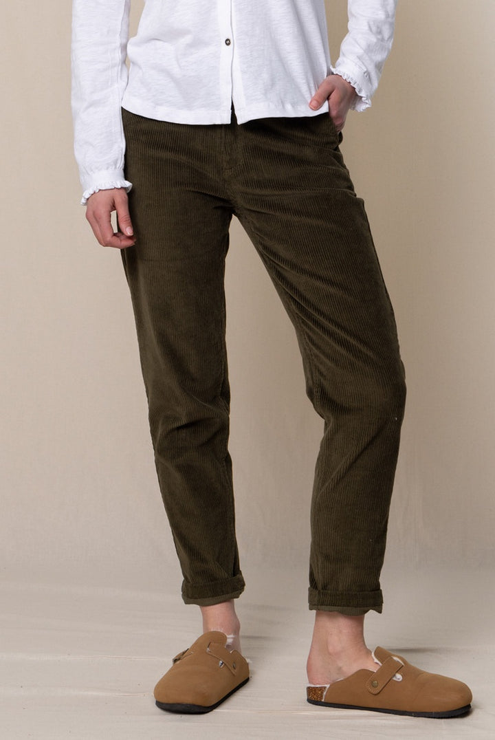 Lily & Me LM24592OL Brookend Cord Trouser Olive - Dotique