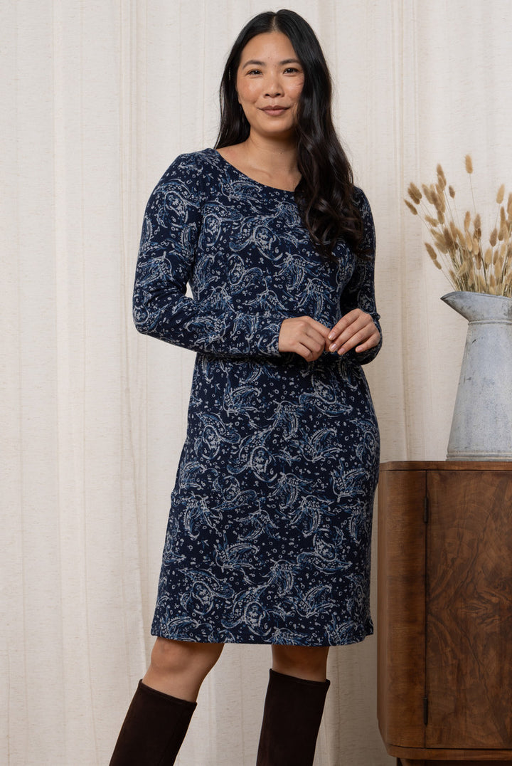 Lily & Me LM24610B Frampton Dress Painterly Blue - Dotique