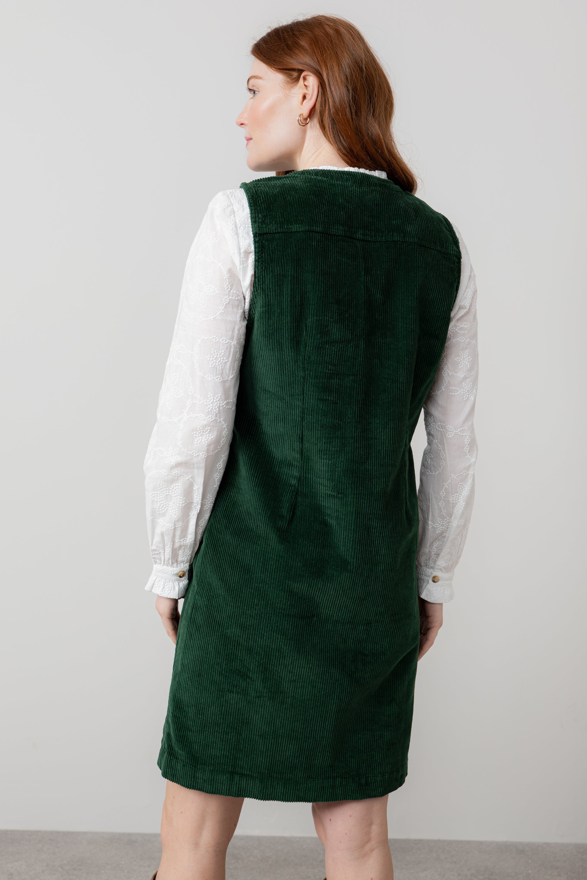 Lily & Me LM25635 Belle Dress Plain Pine Green
