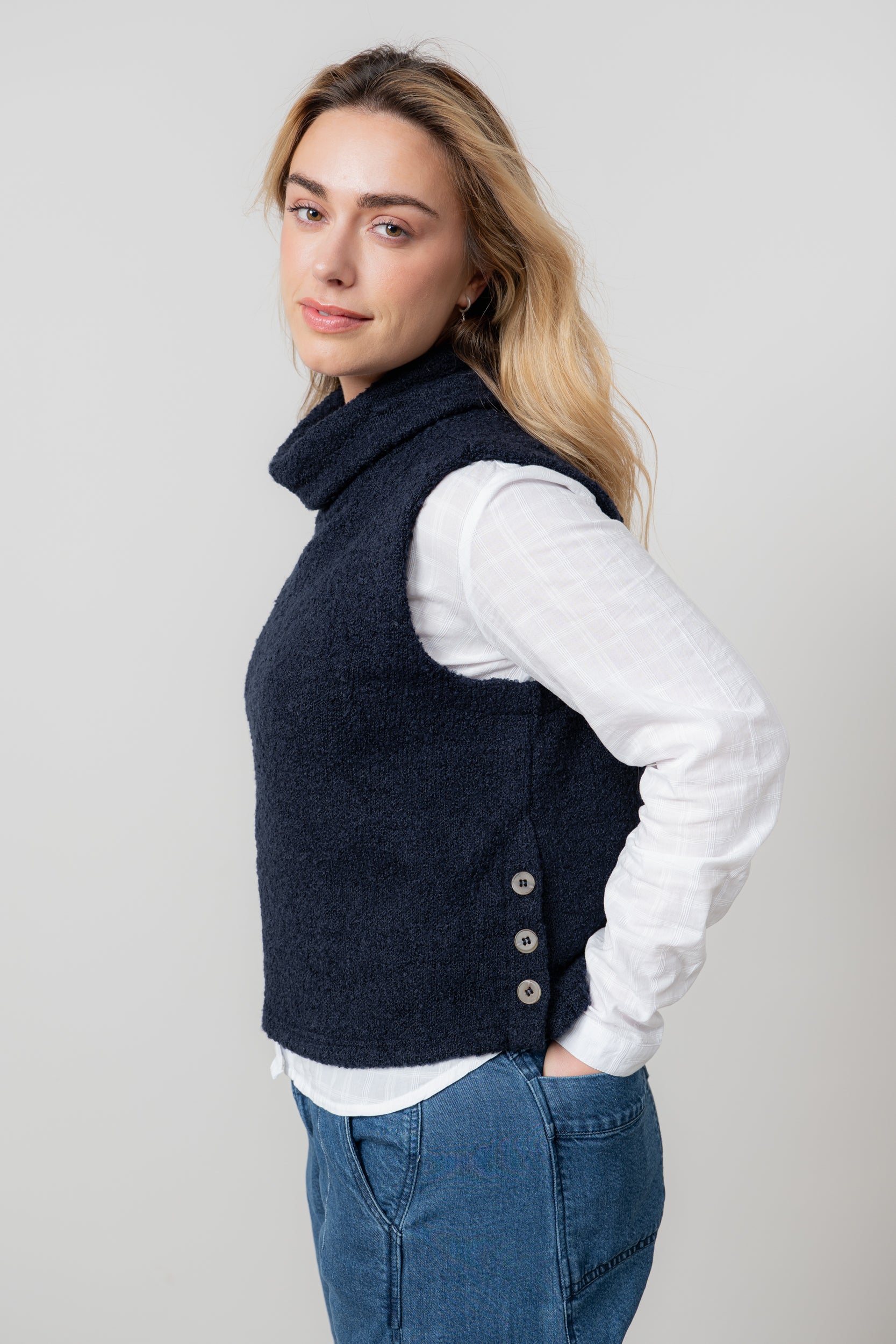 Lily & Me LM25669 Bramble Tank Plain Navy