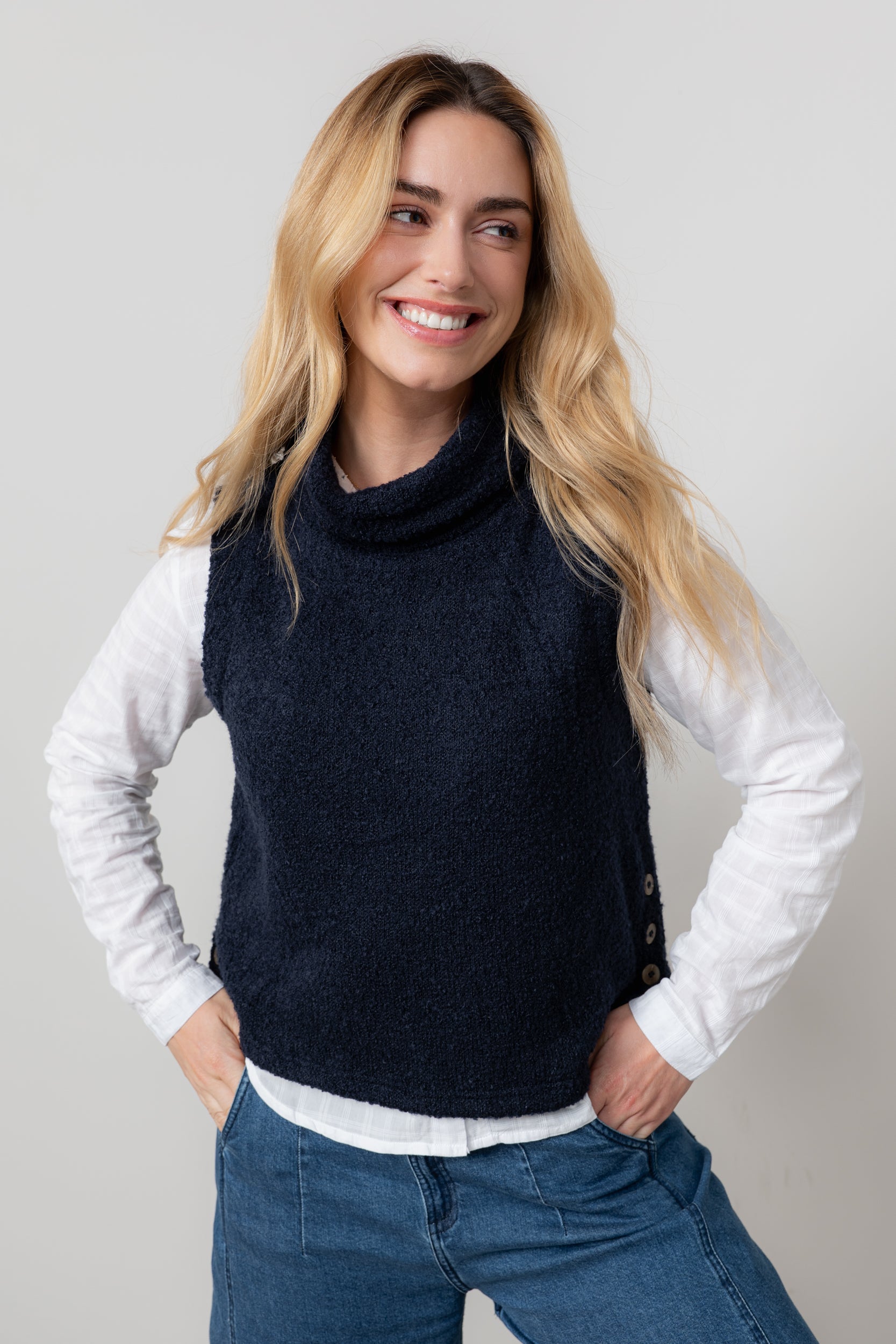 Lily & Me LM25669 Bramble Tank Plain Navy