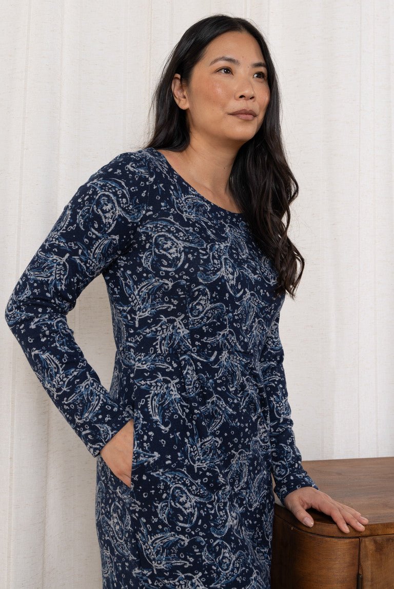 Lily & Me LM24610B Frampton Dress Painterly Blue - Dotique