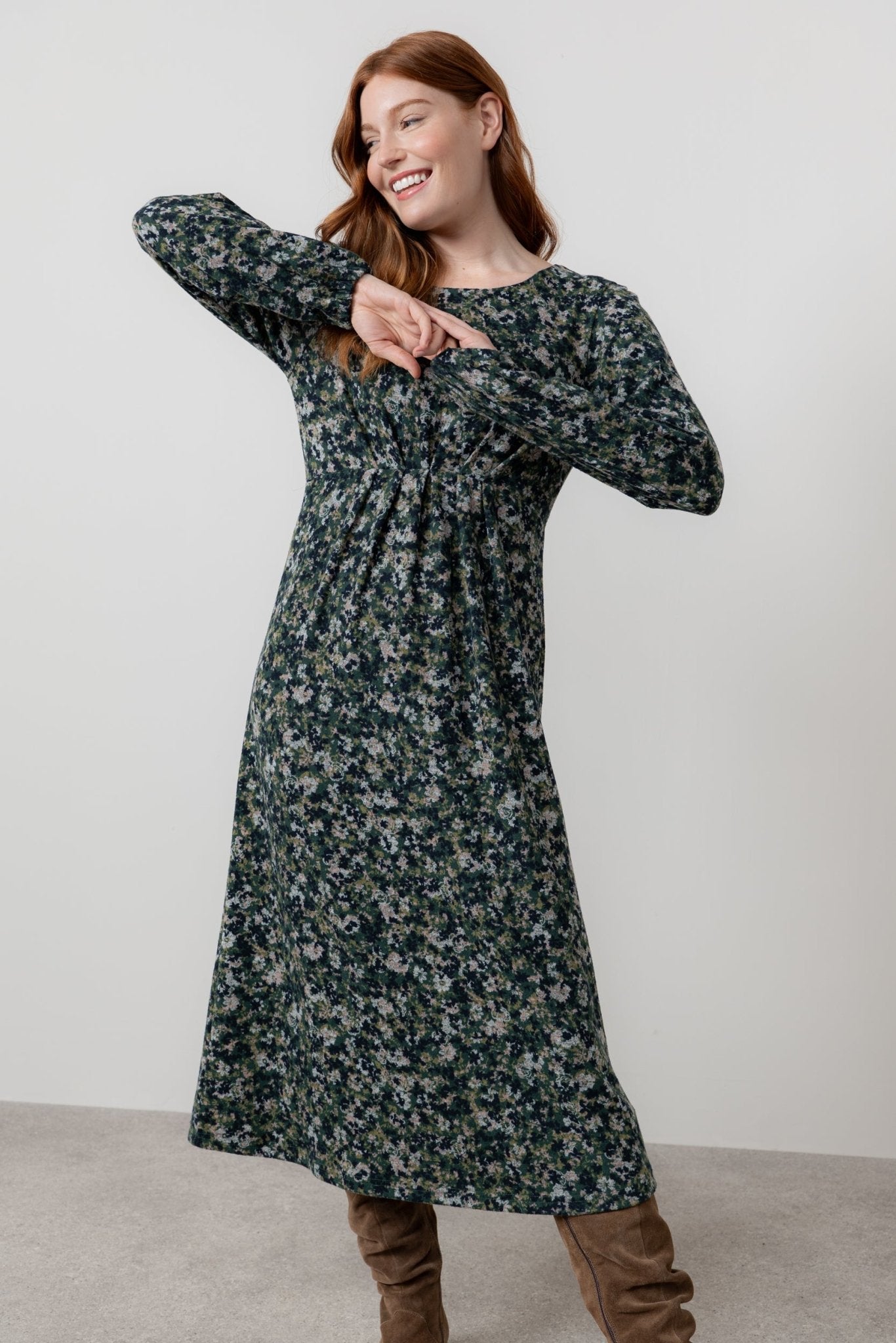 Lily & Me LM25558 Celia Dress Comos Green - Dotique - Lily & me