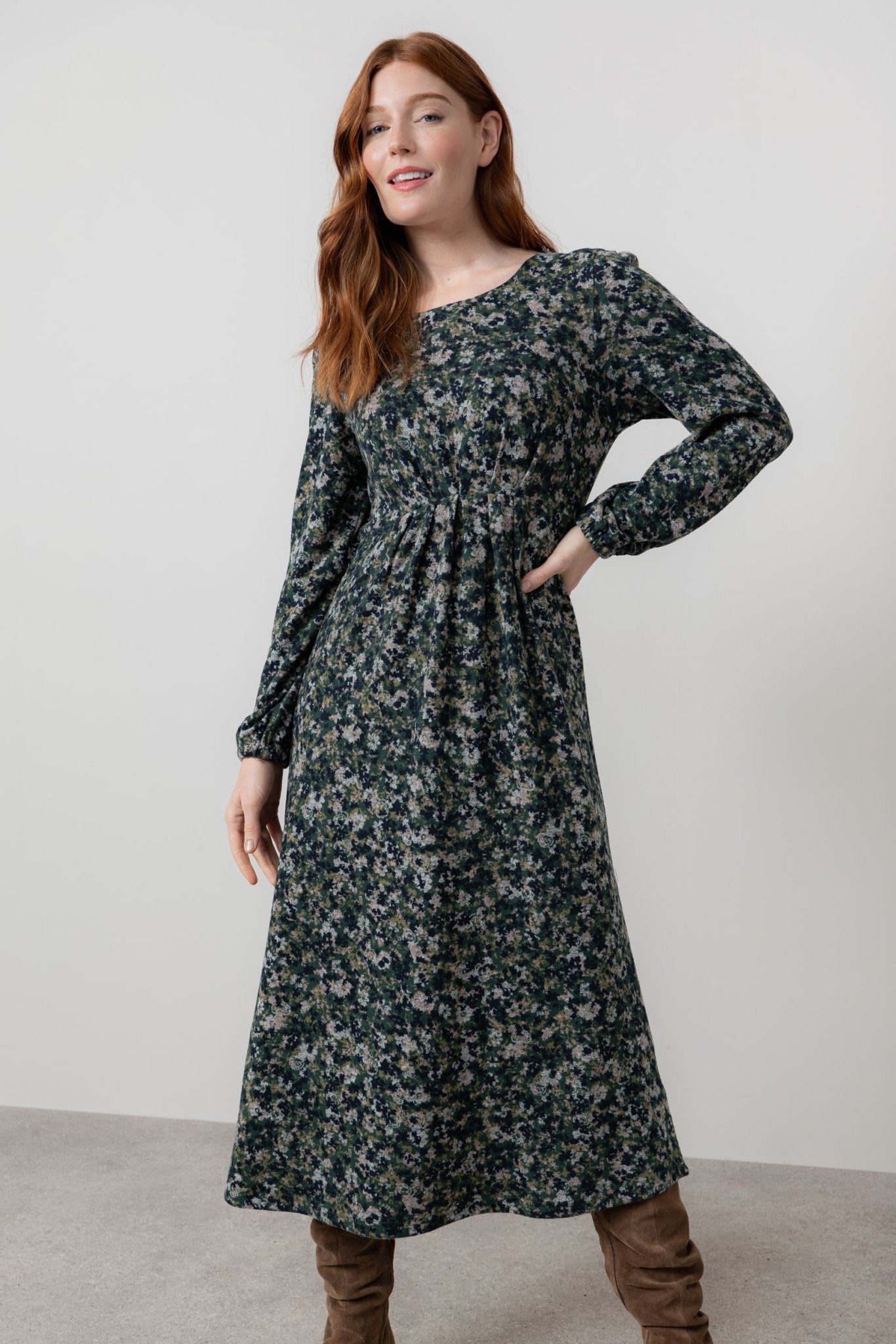 Lily & Me LM25558 Celia Dress Comos Green - Dotique - Lily & me
