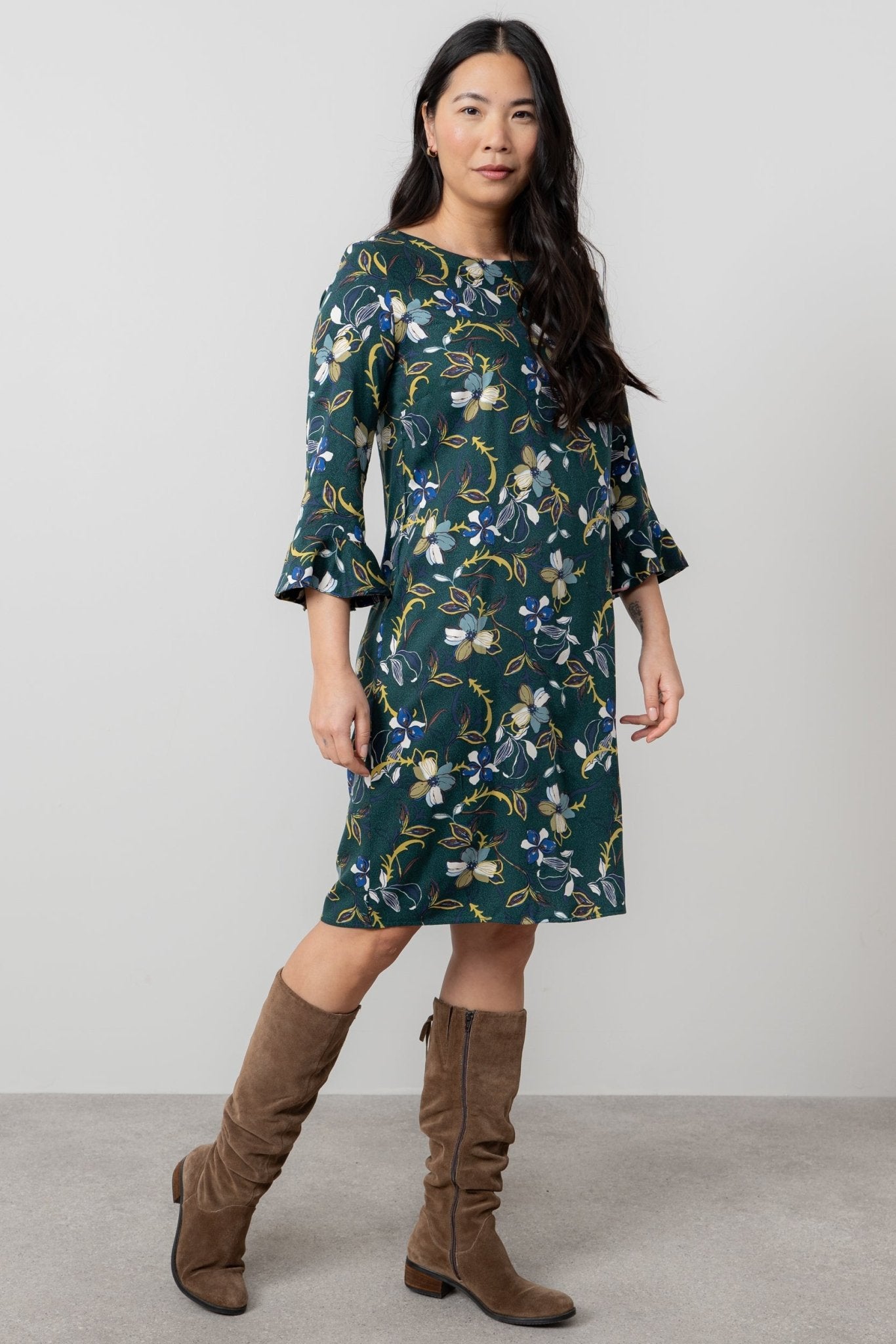 Lily & Me LM25624 Lotte Dress Shibori Green - Dotique - Lily & me