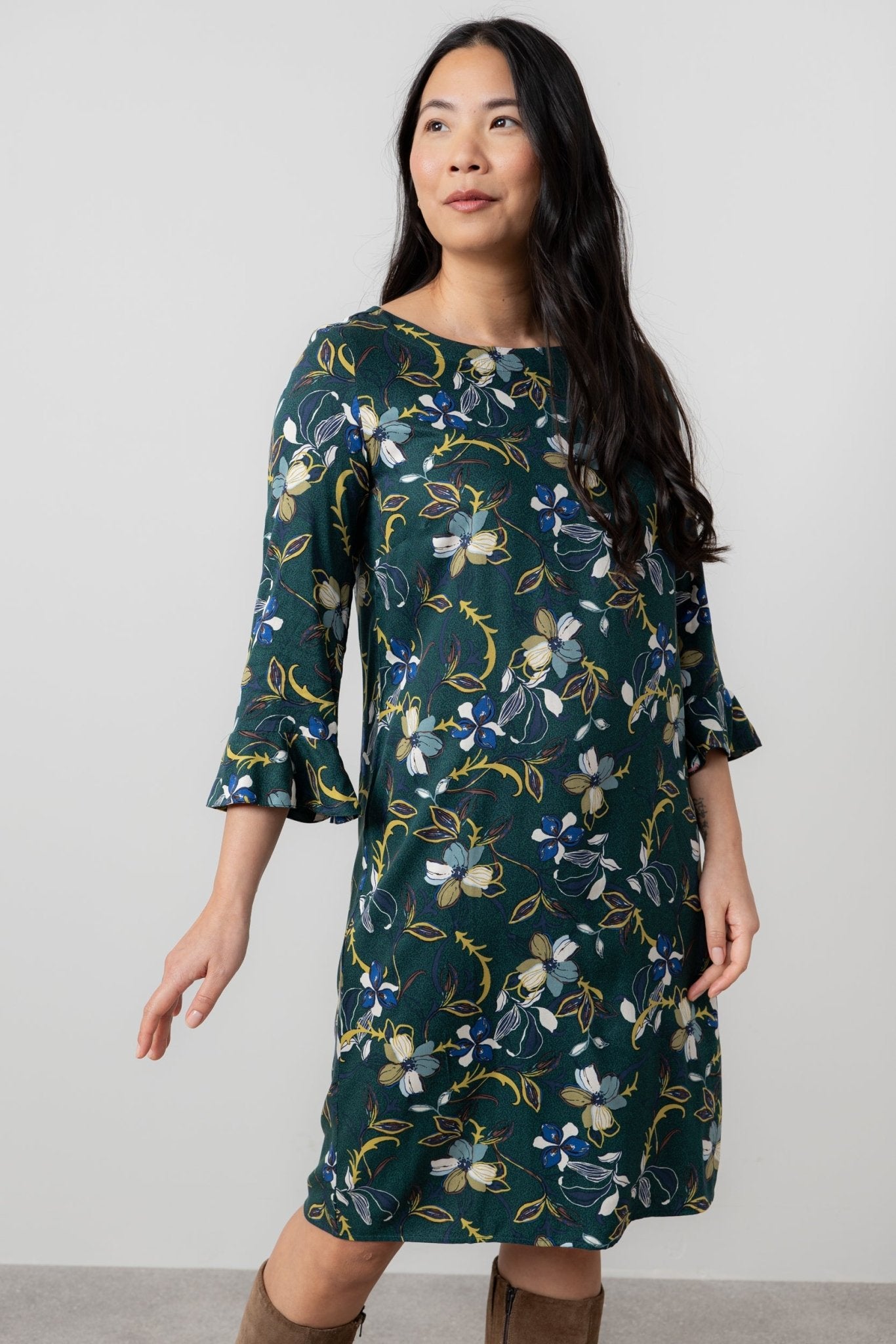 Lily & Me LM25624 Lotte Dress Shibori Green - Dotique - Lily & me