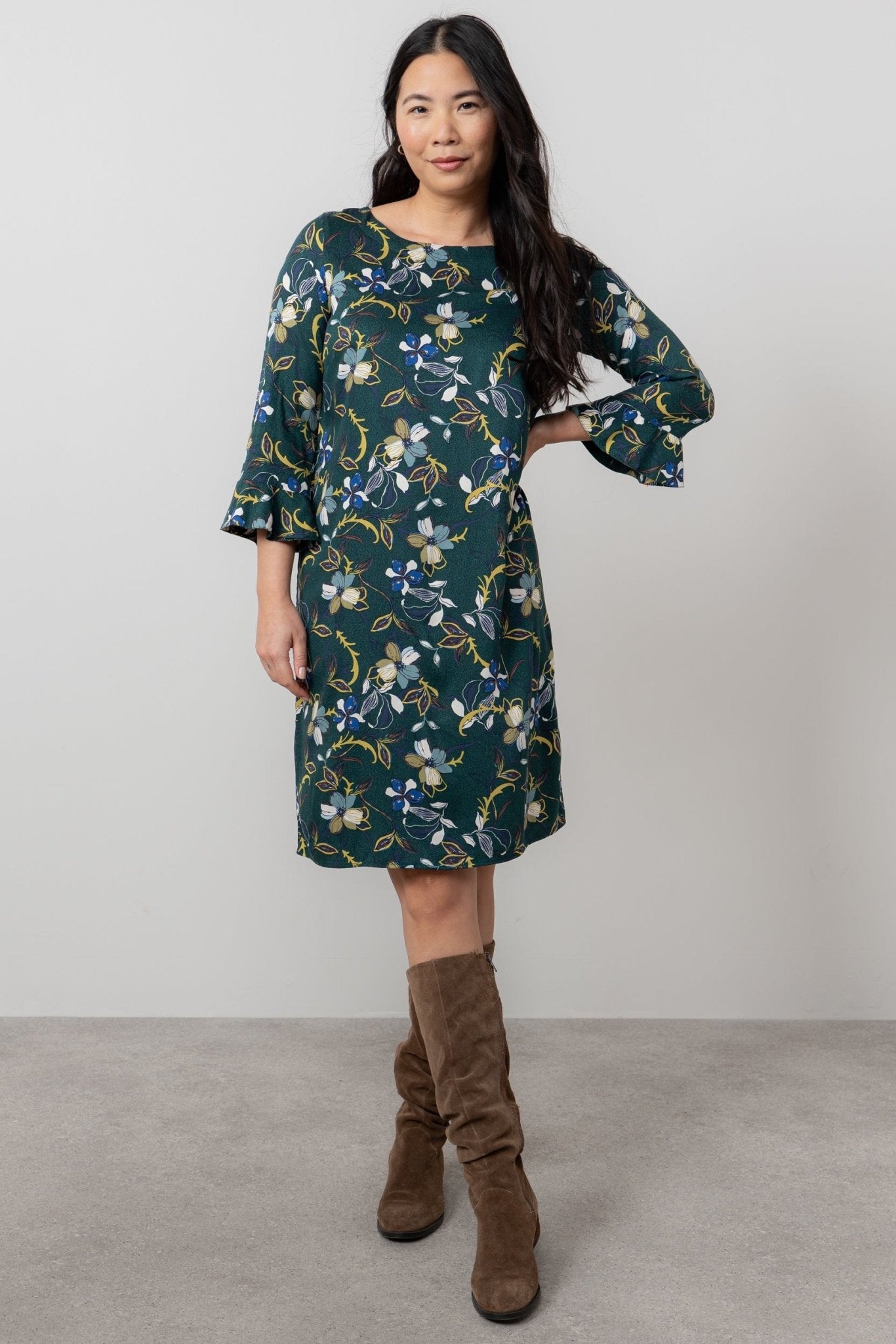Lily & Me LM25624 Lotte Dress Shibori Green - Dotique - Lily & me