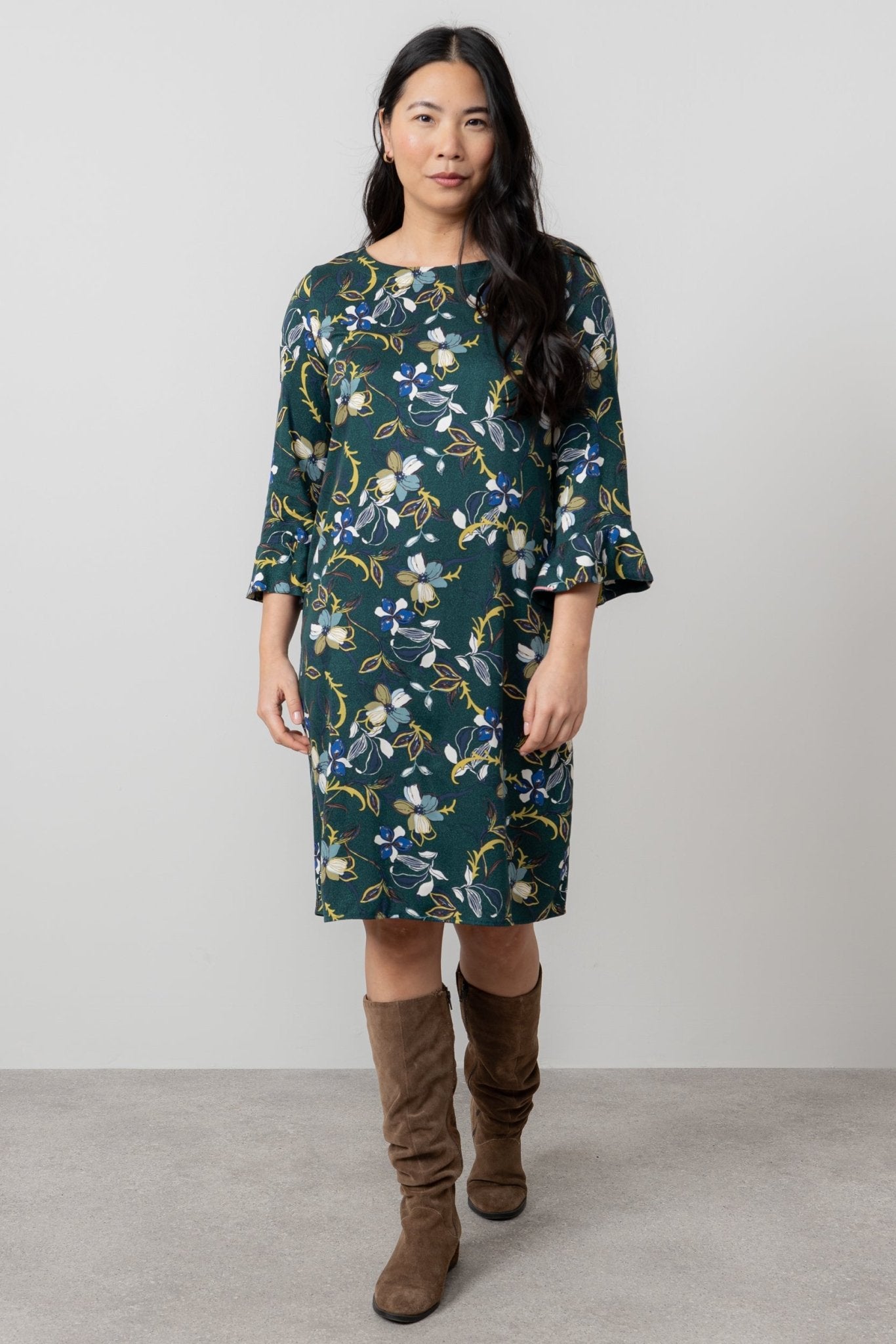 Lily & Me LM25624 Lotte Dress Shibori Green - Dotique - Lily & me