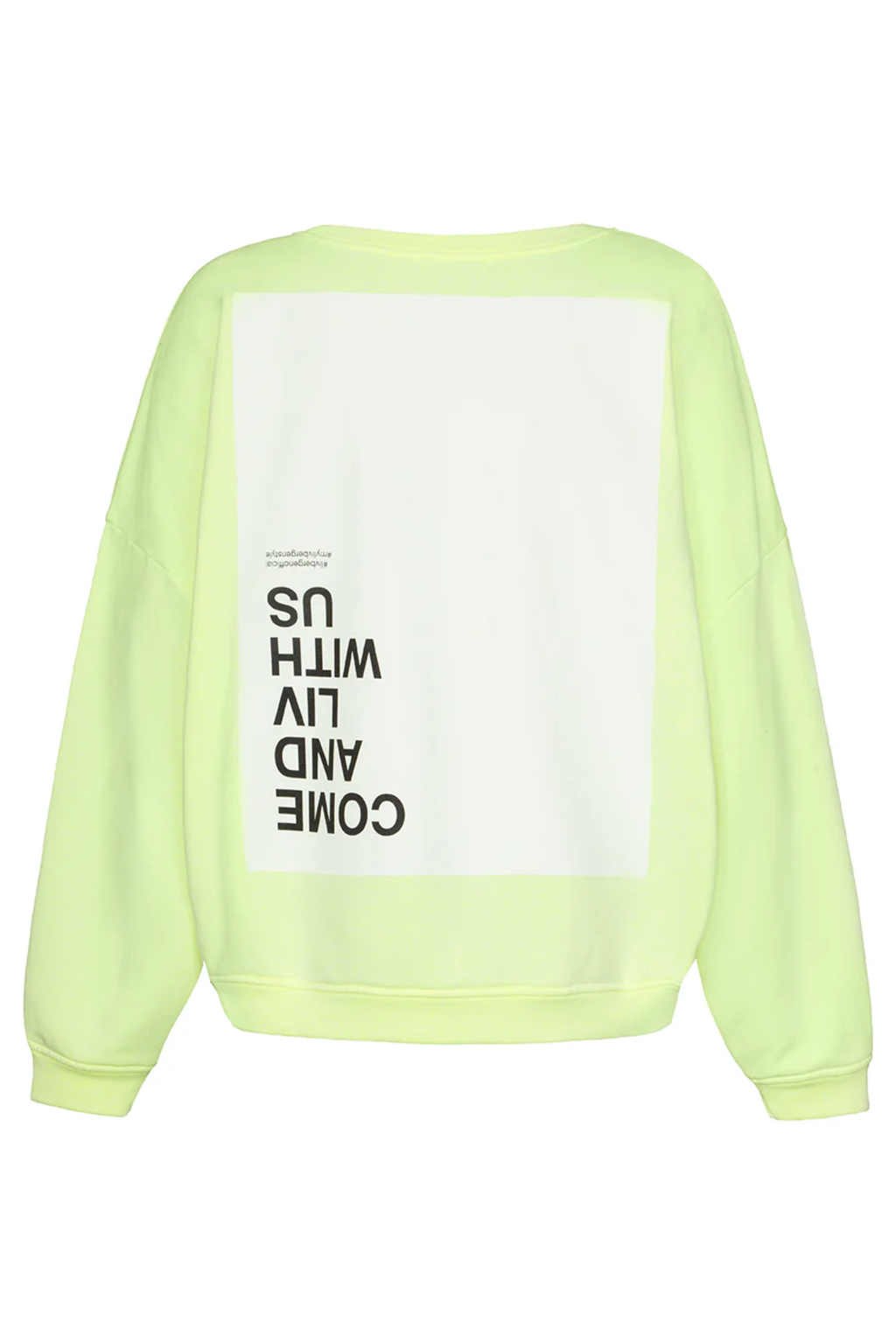 Back view of Liv Bergen Ella Sweater Come in Neon Yellow by liv bergen shop liv bergen at Dotique