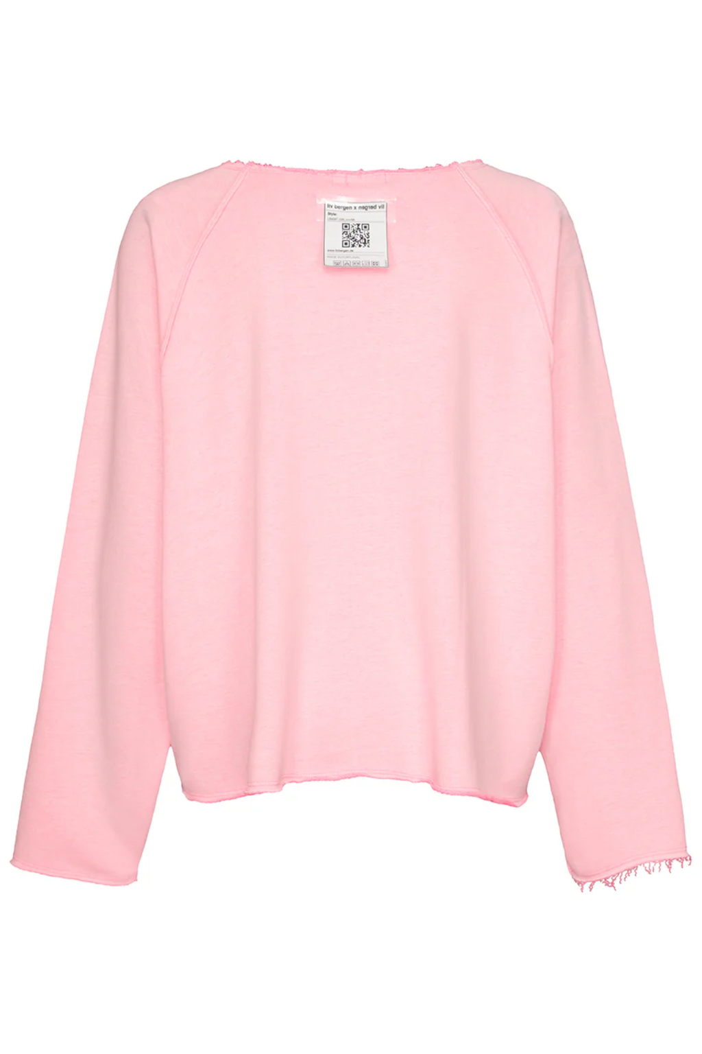 Back view of Liv Bergen Fine Sweater Tag in Neon Pink by liv bergen shop liv bergen at Dotique