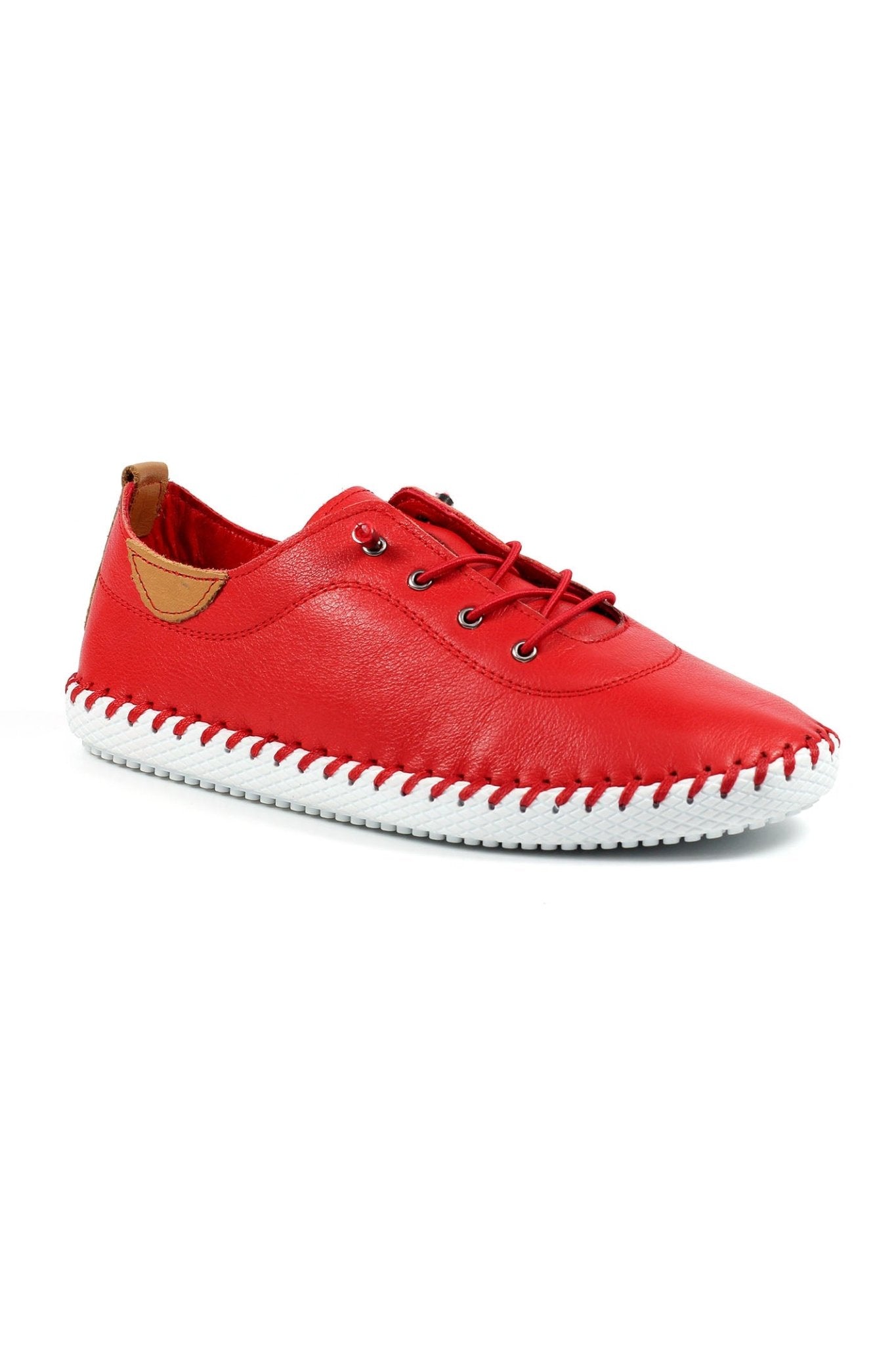 Lunar FLE030 St Ives Leather Plimsole - Dotique - Lunar