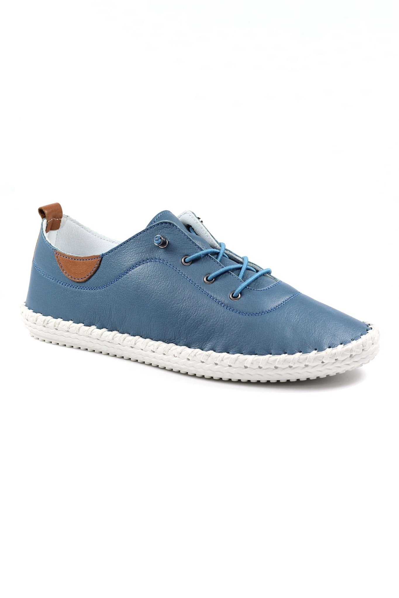 Lunar FLE030 St Ives Leather Plimsole - Dotique - Lunar