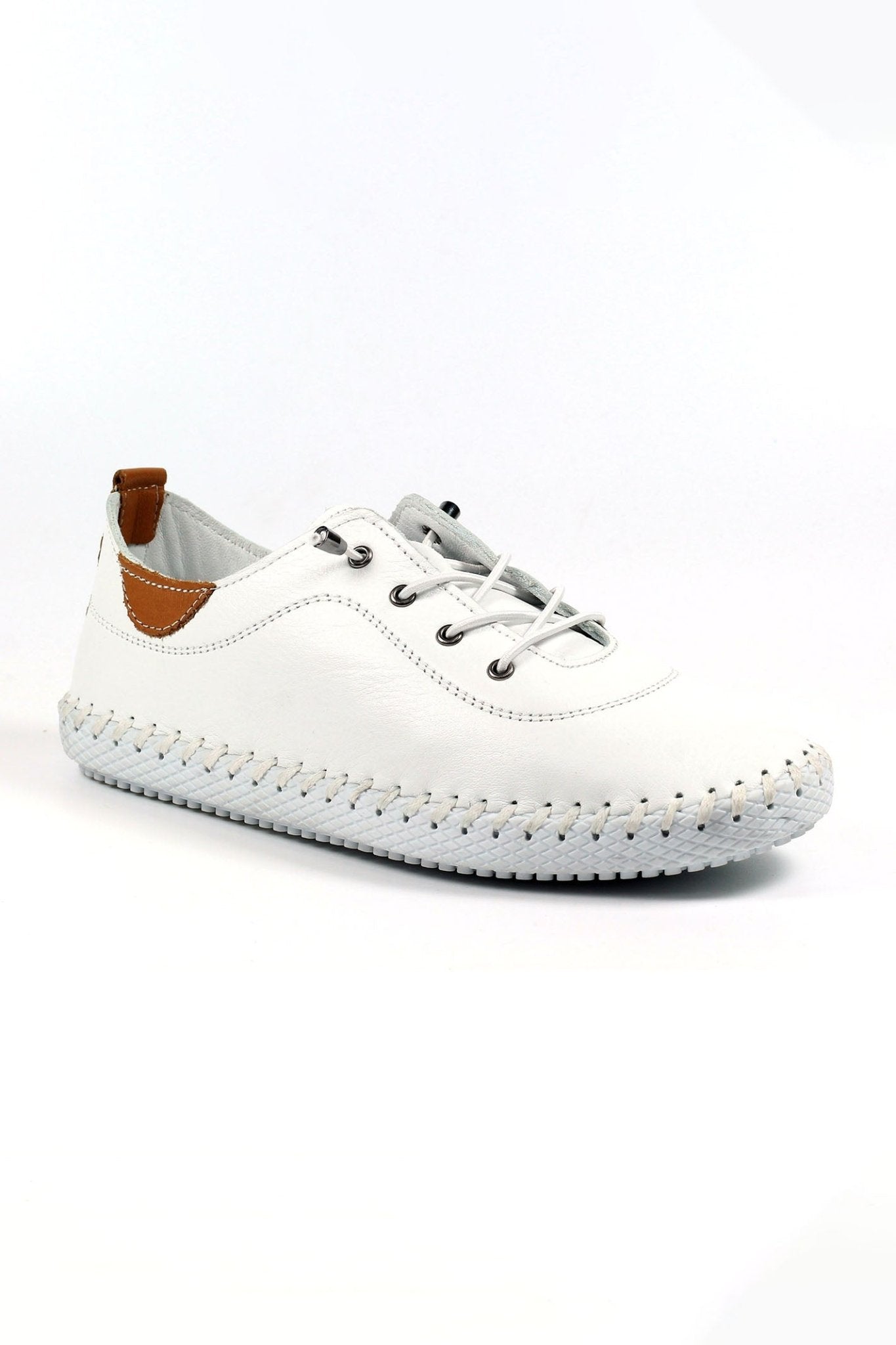 Lunar FLE030 St Ives Leather Plimsole - Dotique - Lunar