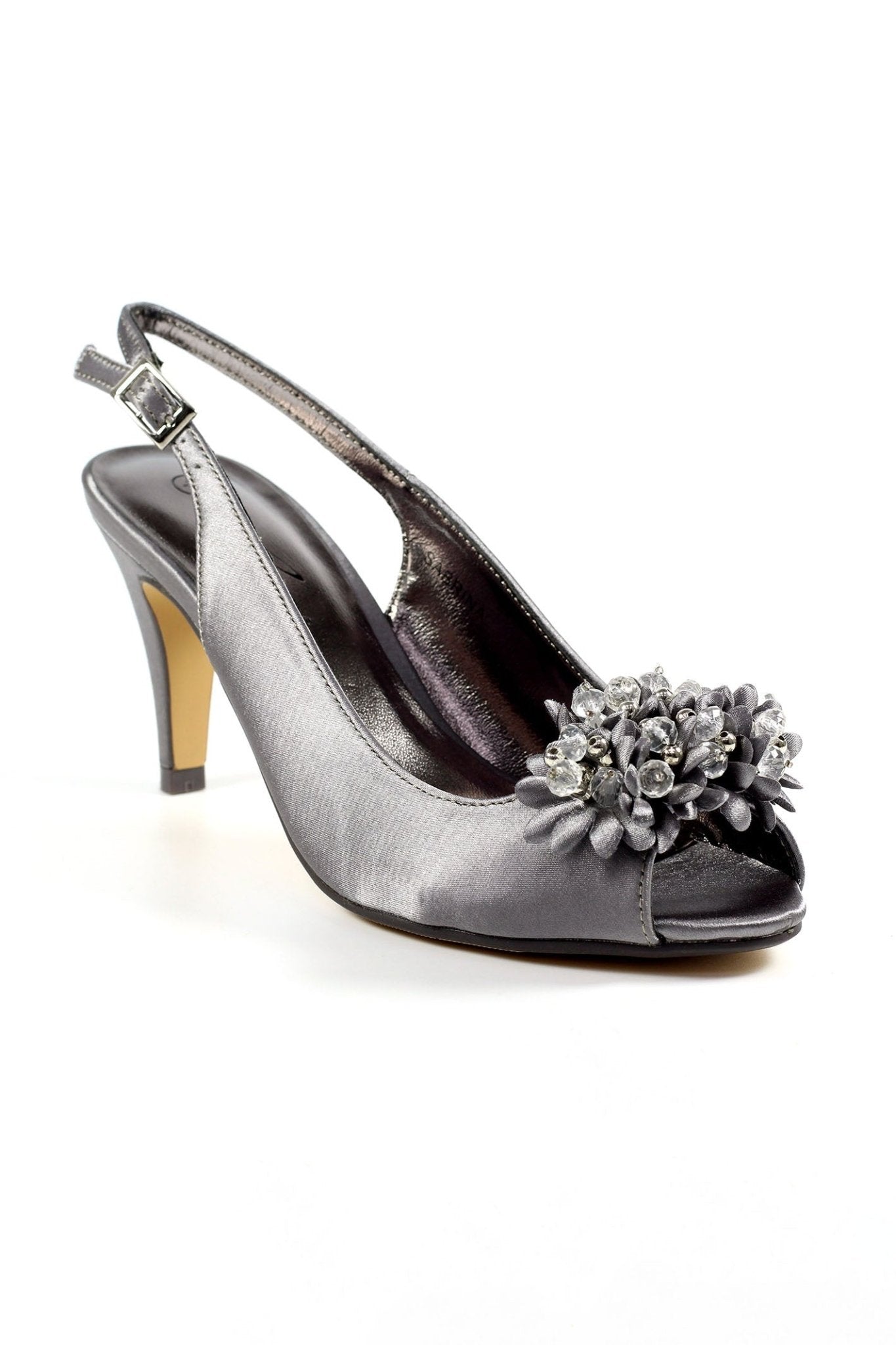 Lunar FLR081 Sabrina Corsage Peep Toe Slingback Shoe - Dotique - Lunar