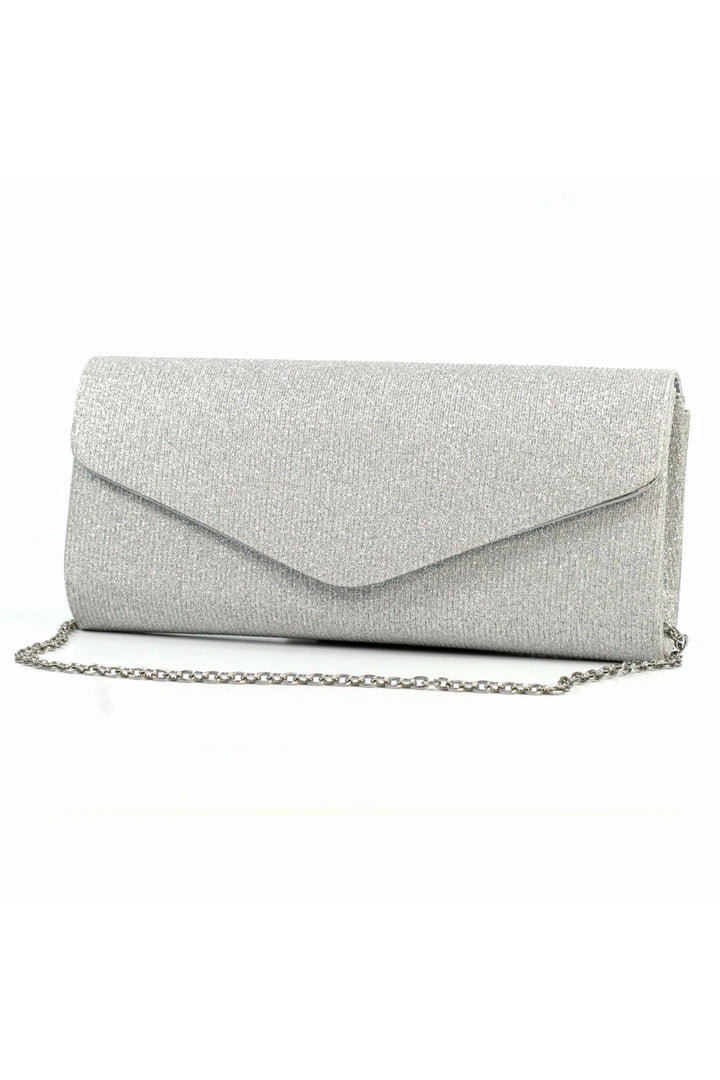 Lunar ZLH135 KALINA Silver Clutch Bag - Dotique