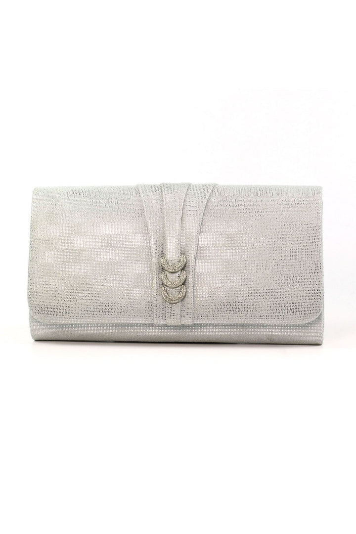 Lunar ZLR047 SL LYLA Silver Clutch Bag - Dotique