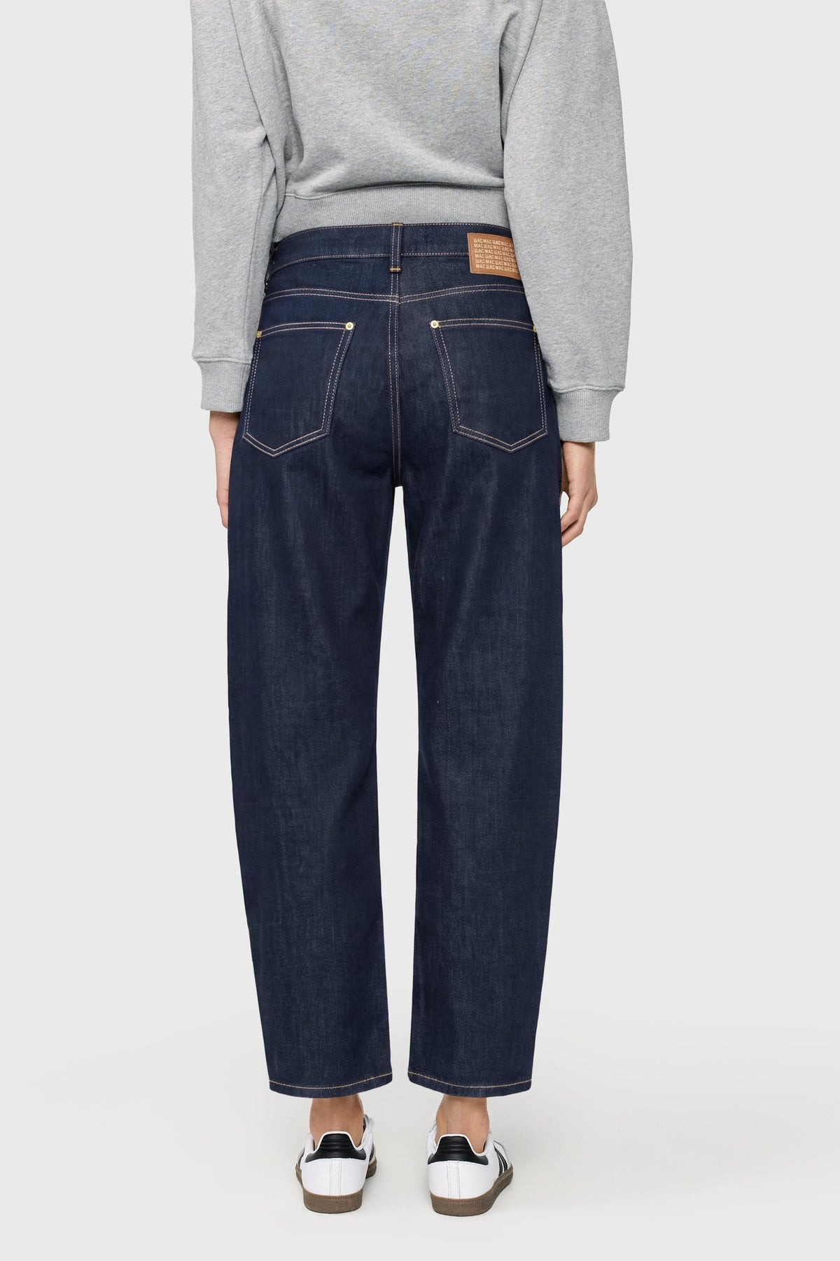Back view of MAC Jeans Danni Barrel Jeans Fashion Rinsed 3110-90-0389L-D683