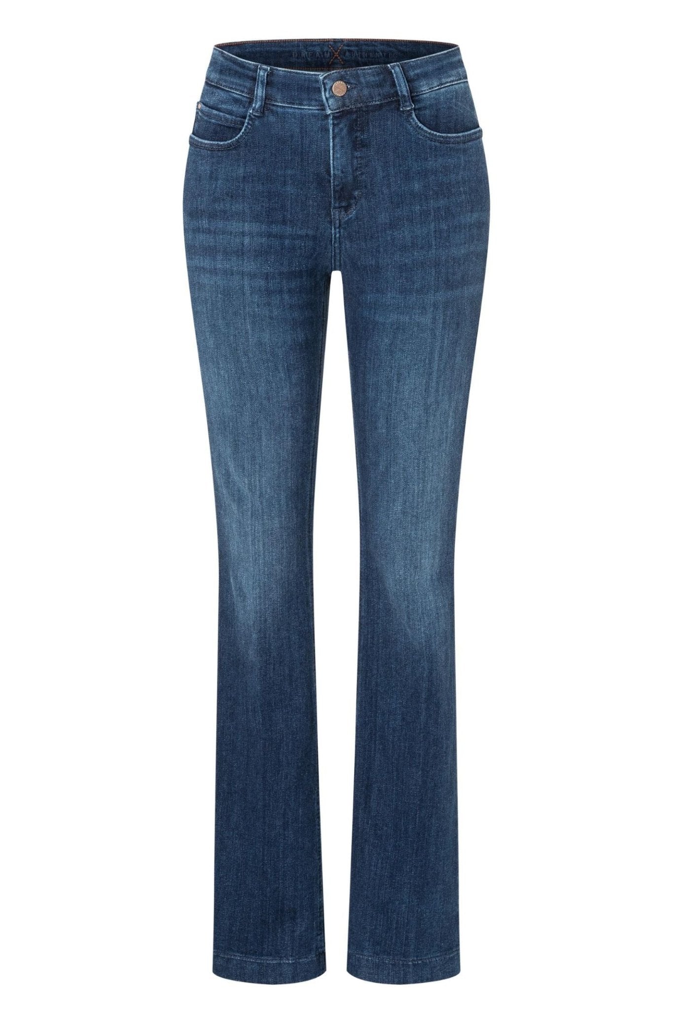 MAC Jeans Dream Bootcut Jeans 5429-90-D574 Dark Denim by Mac Jeans, shop Mac Jeans at Dotique online.