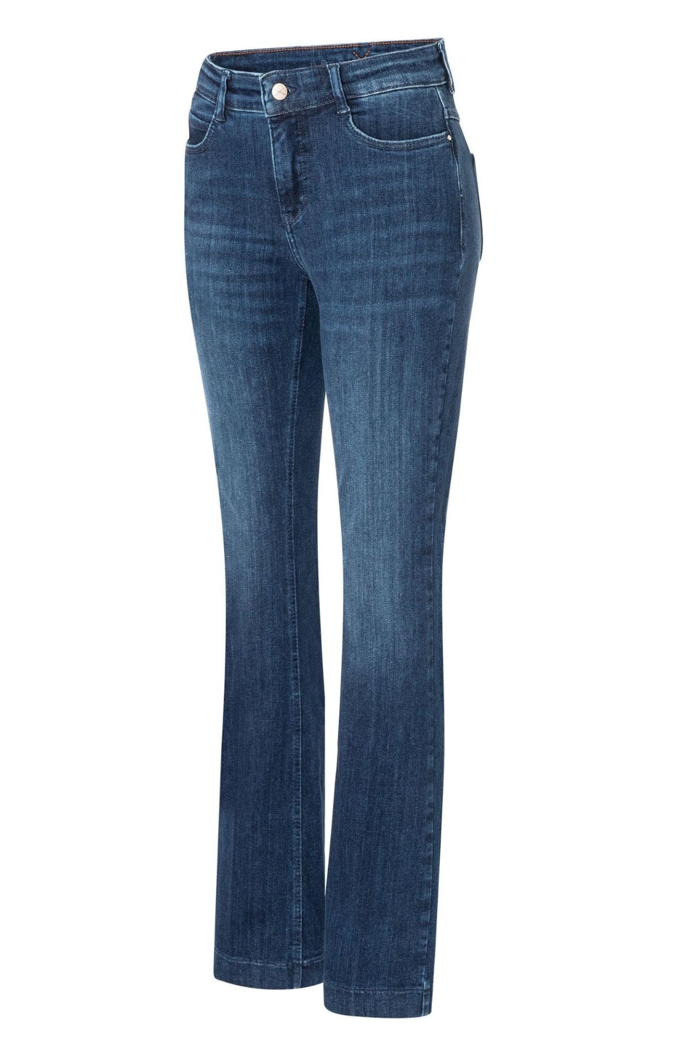 MAC Jeans Dream Bootcut Jeans 5429-90-D574 Dark Denim by Mac Jeans available to shop at Dotique.