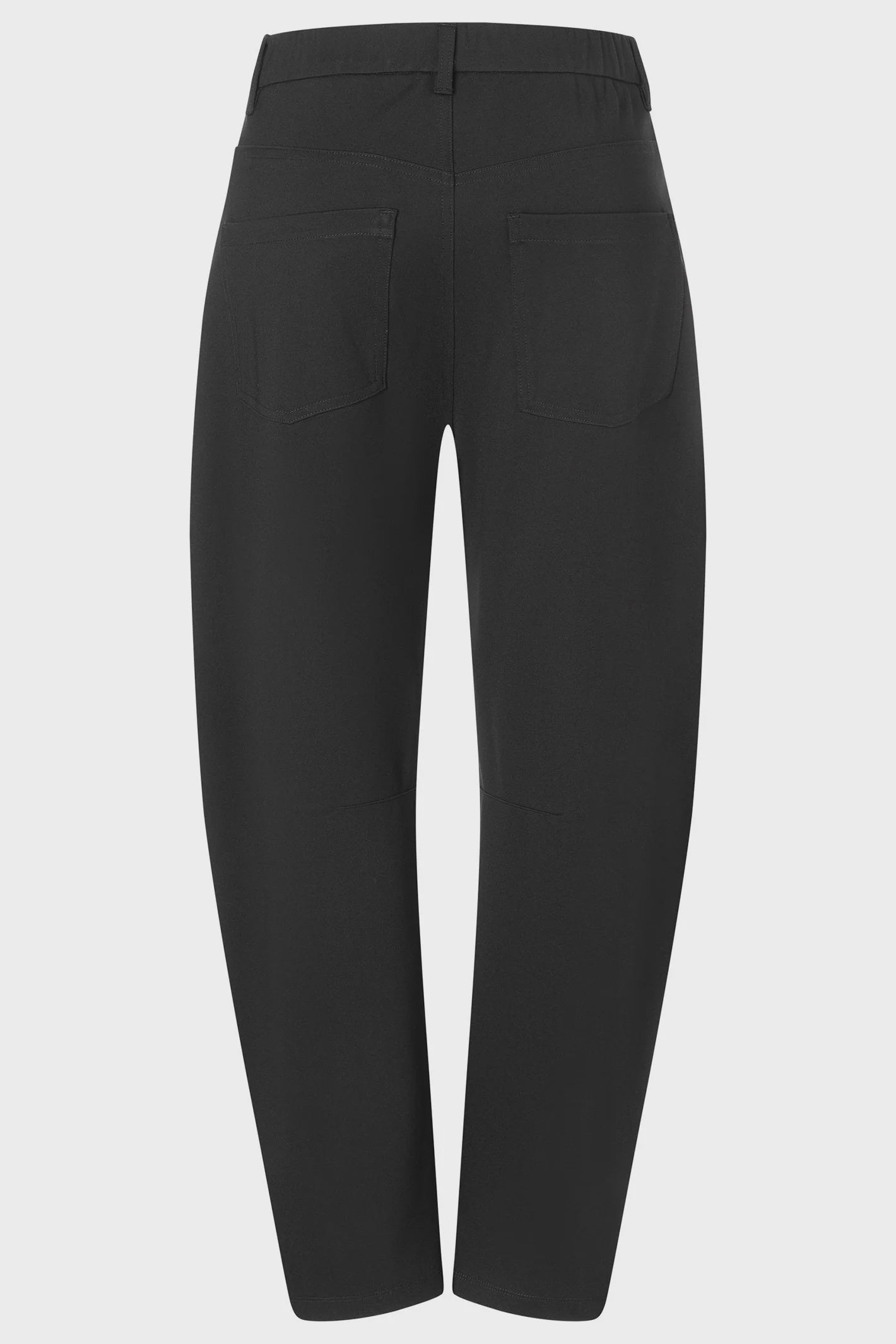Mac black baggy smart jersey trousers with barrel leg – Dotique