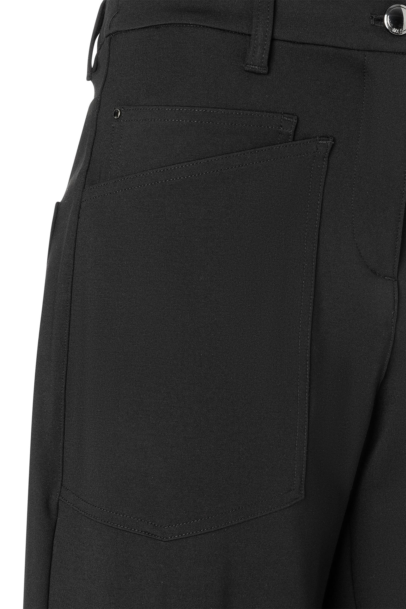 Mac black baggy smart jersey trousers with barrel leg – Dotique
