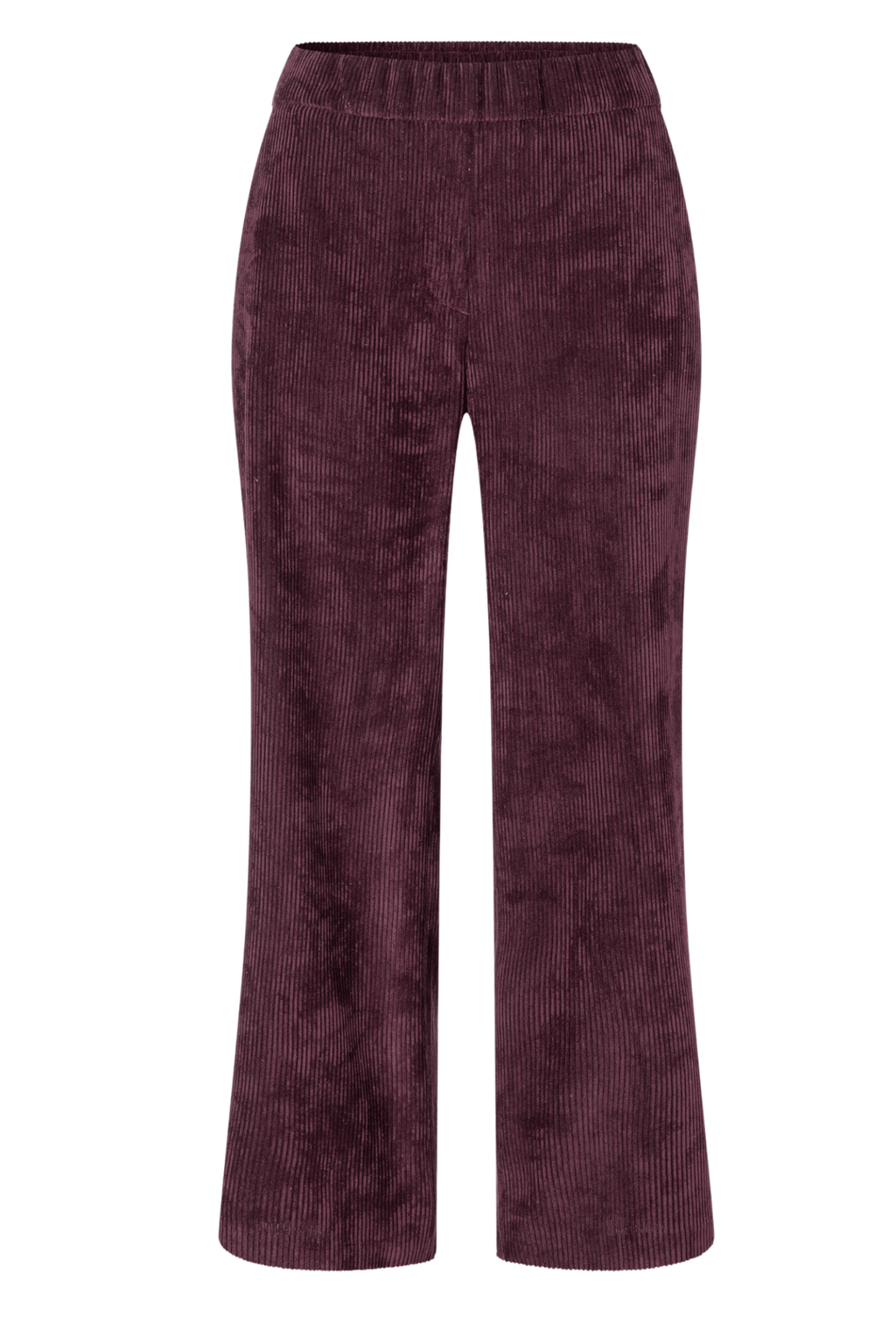 MAC Chiara cropped fluid corduroy trousers in aubergine – Dotique

