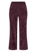 MAC Chiara cropped fluid corduroy trousers in aubergine – Dotique

