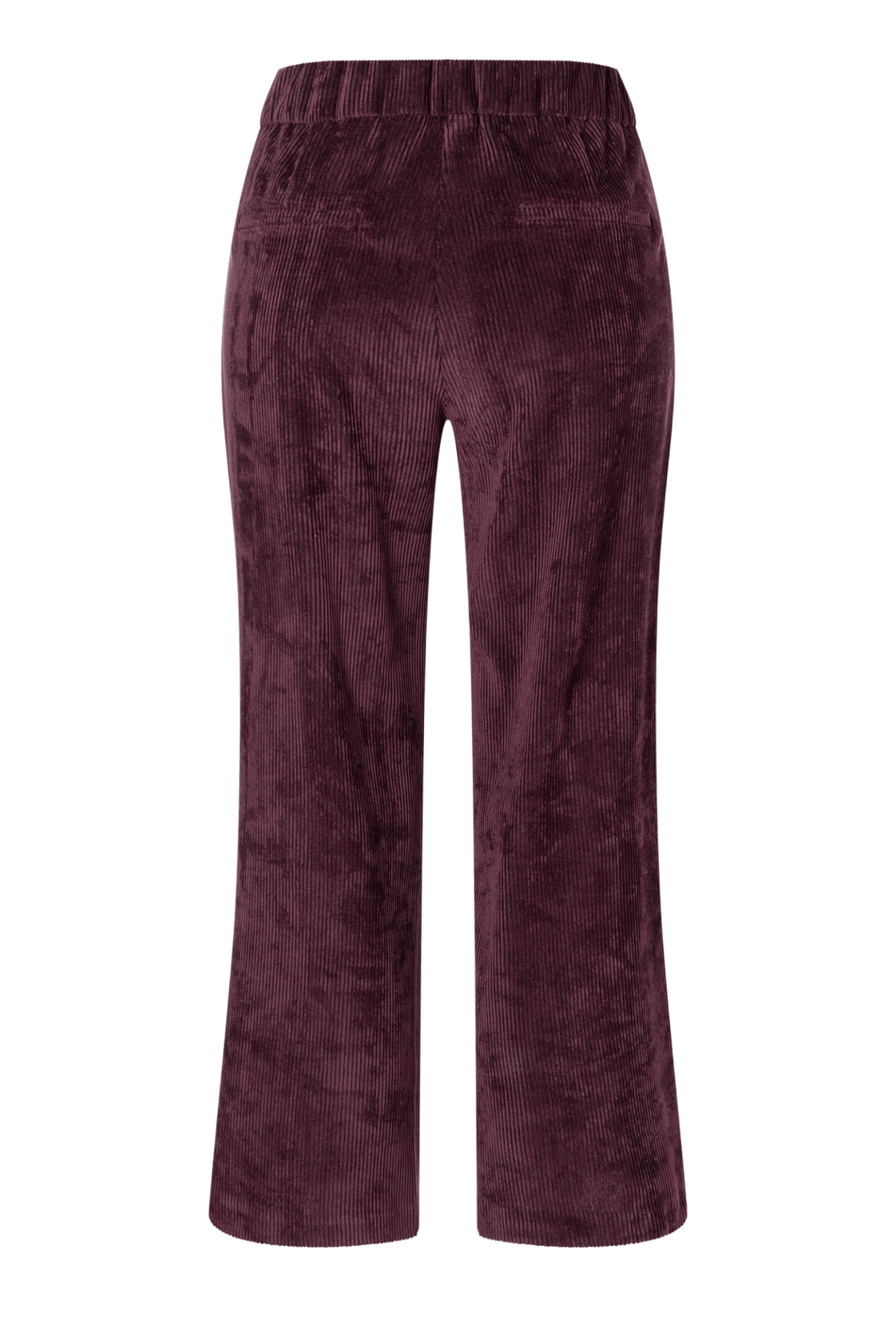 MAC Chiara cropped fluid corduroy trousers in aubergine – Dotique

