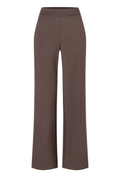 MAC Chiara light jersey straight leg trousers in truffle brown – Dotique
