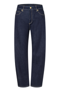 A pair of dark blue denim jeans shown flat against a plain white background. Shop MAC Jeans at Dotique.