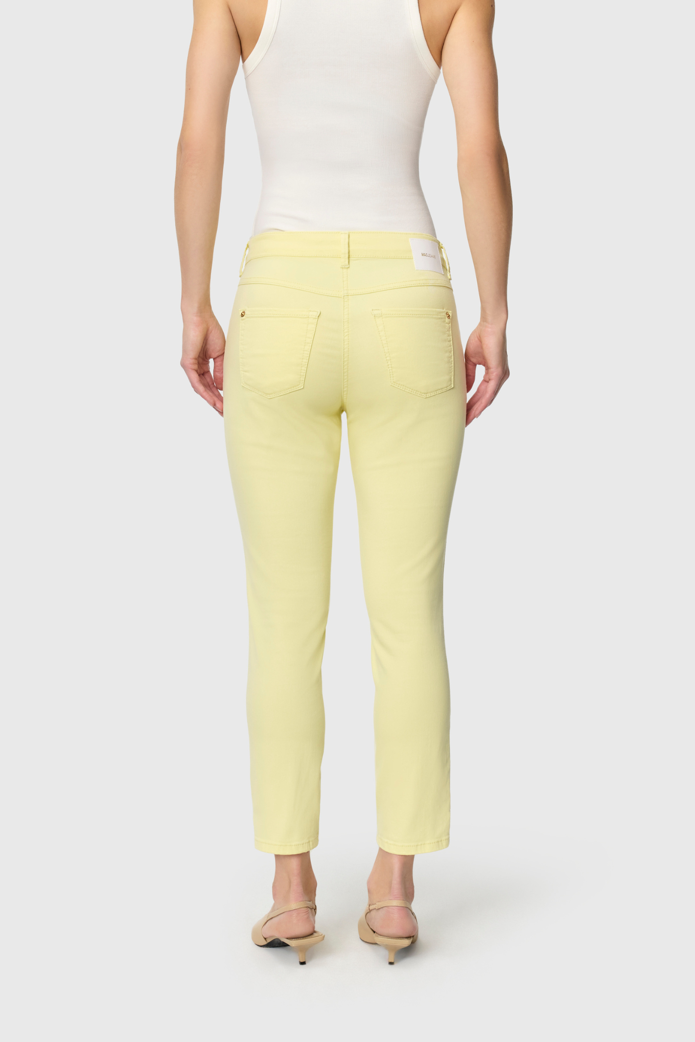 MAC Jeans Dream Summer Light Sunny Yellow L26 5492-0351-518R back view by Mac Jeans available to shop at Dotique