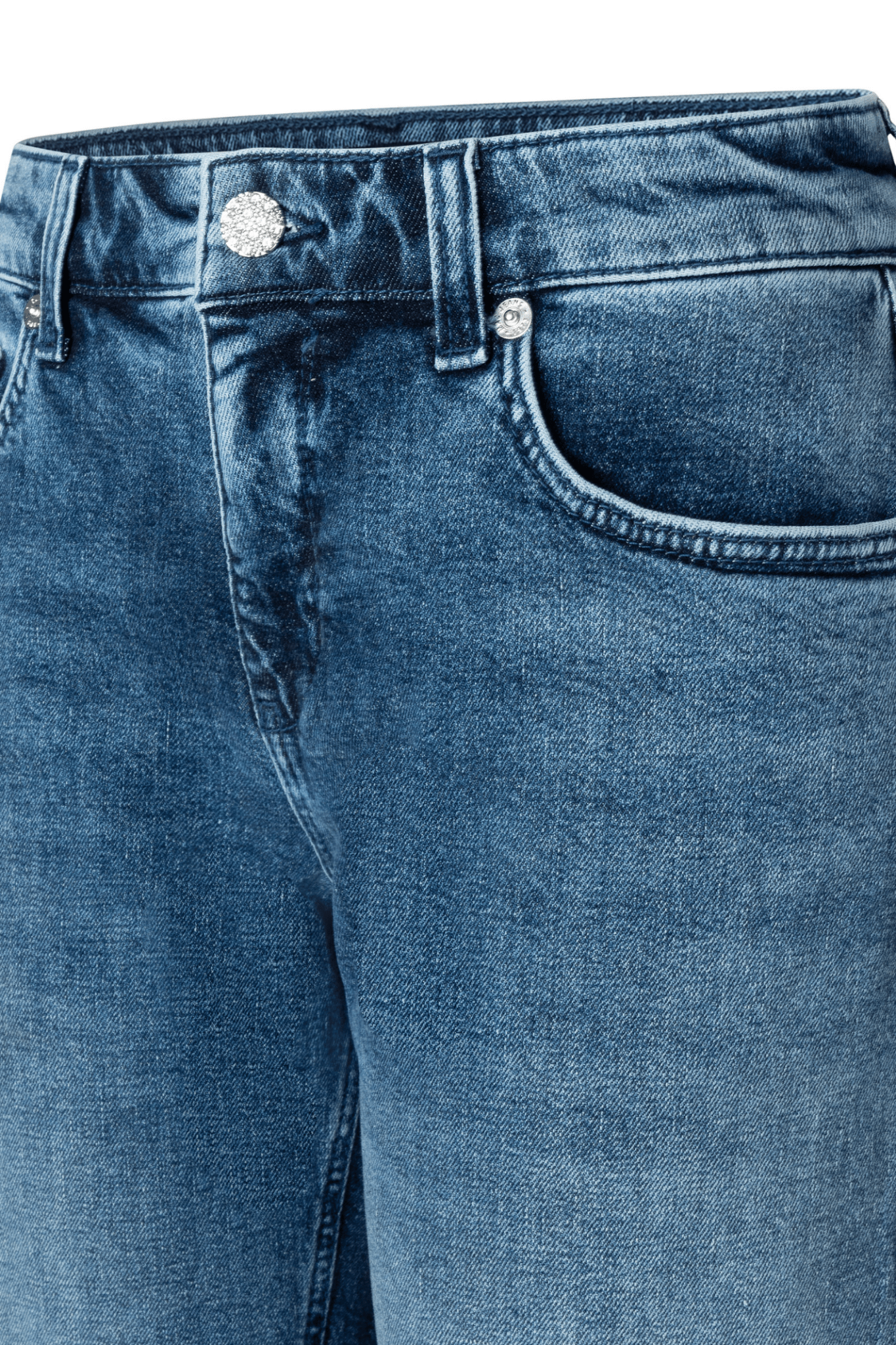 MAC Straight authentic comfort jeans in mid blue random wash – Dotique

