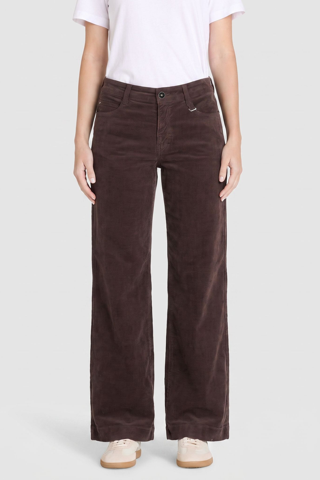 MAC Jeans Wide Soft Baby Cord Trousers Truffle Brown 5228-00-0422-293R Mac Jeans Shop Mac Jeans at Dotique