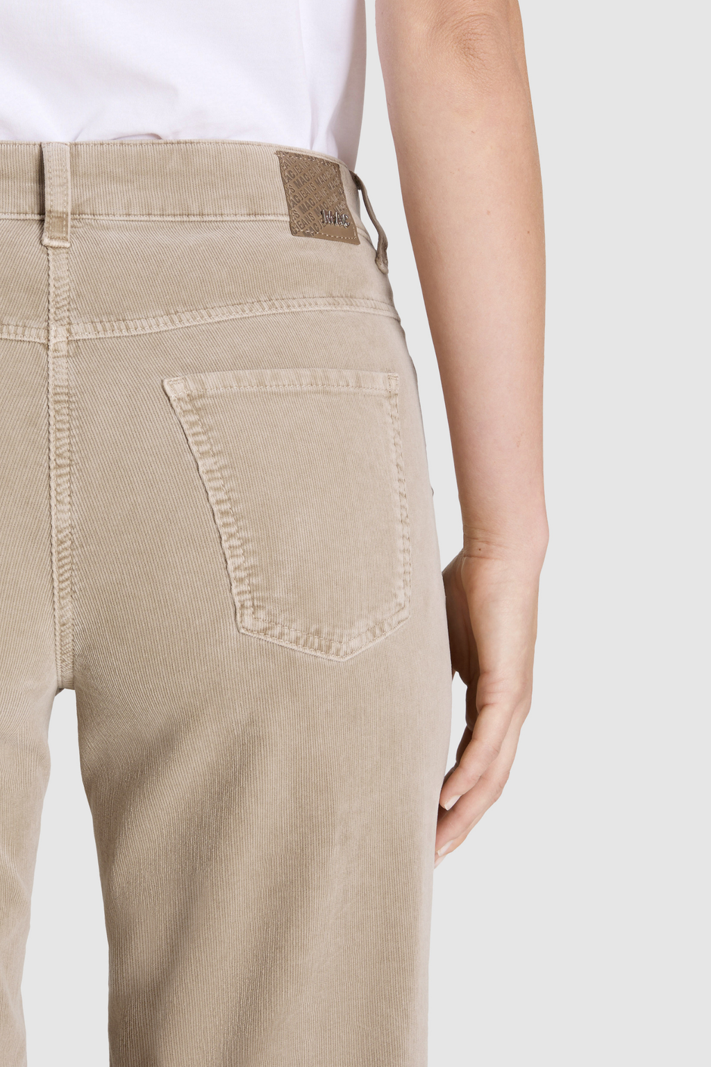 MAC Jeans Wide Soft Baby Cord Trousers Windspray Beige 5228-00-0422-228V Mac Jeans trousers Shop Mac Jeans at Dotique