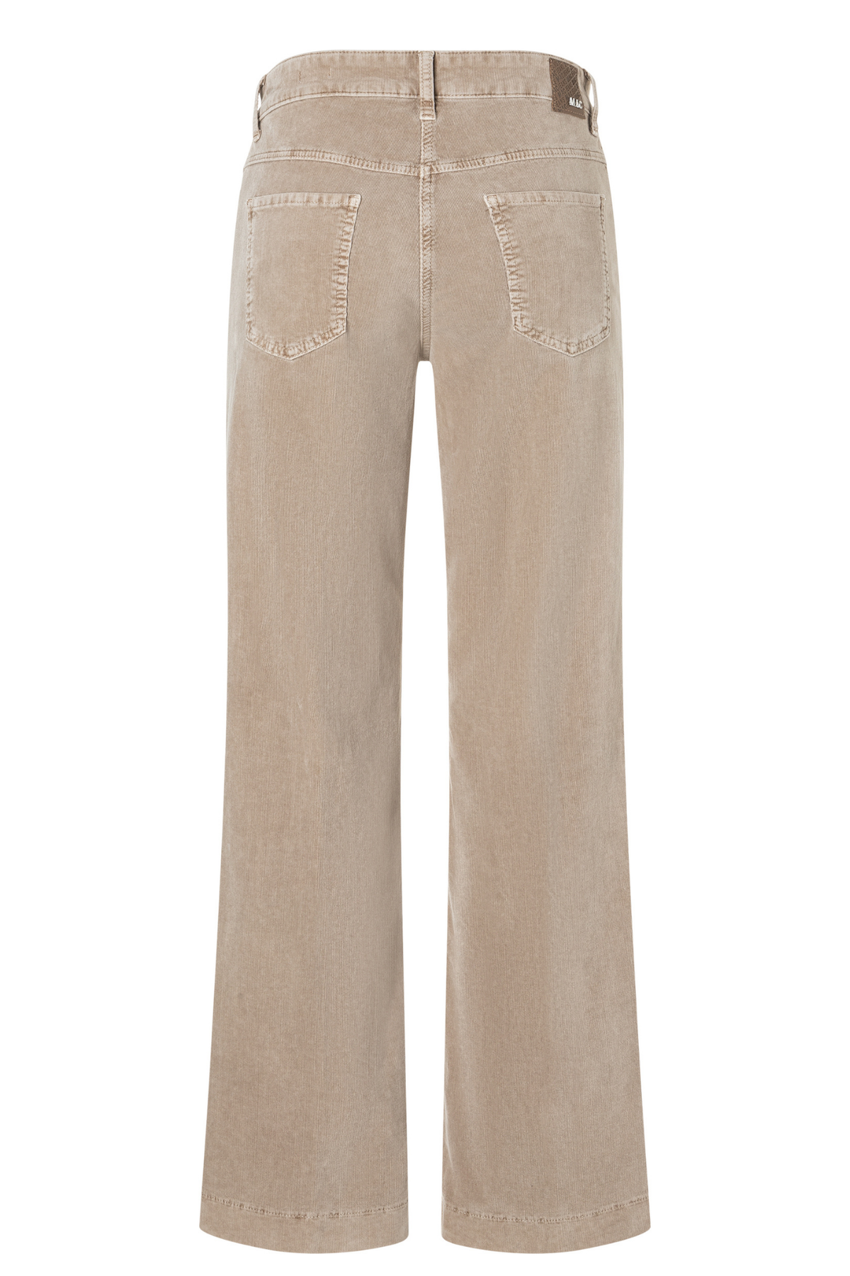 MAC Jeans Wide Soft Baby Cord Trousers Windspray Beige 5228-00-0422-228V back view Mac Jeans Shop Mac Jeans at Dotique