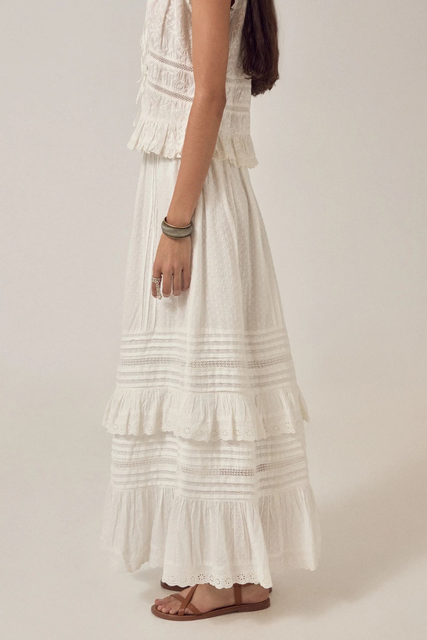 Maison Hotel Allegra Skirt Ponza Moonstone by Maison Hotel, elegant white skirt, shop Maison Hotel at Dotique online.